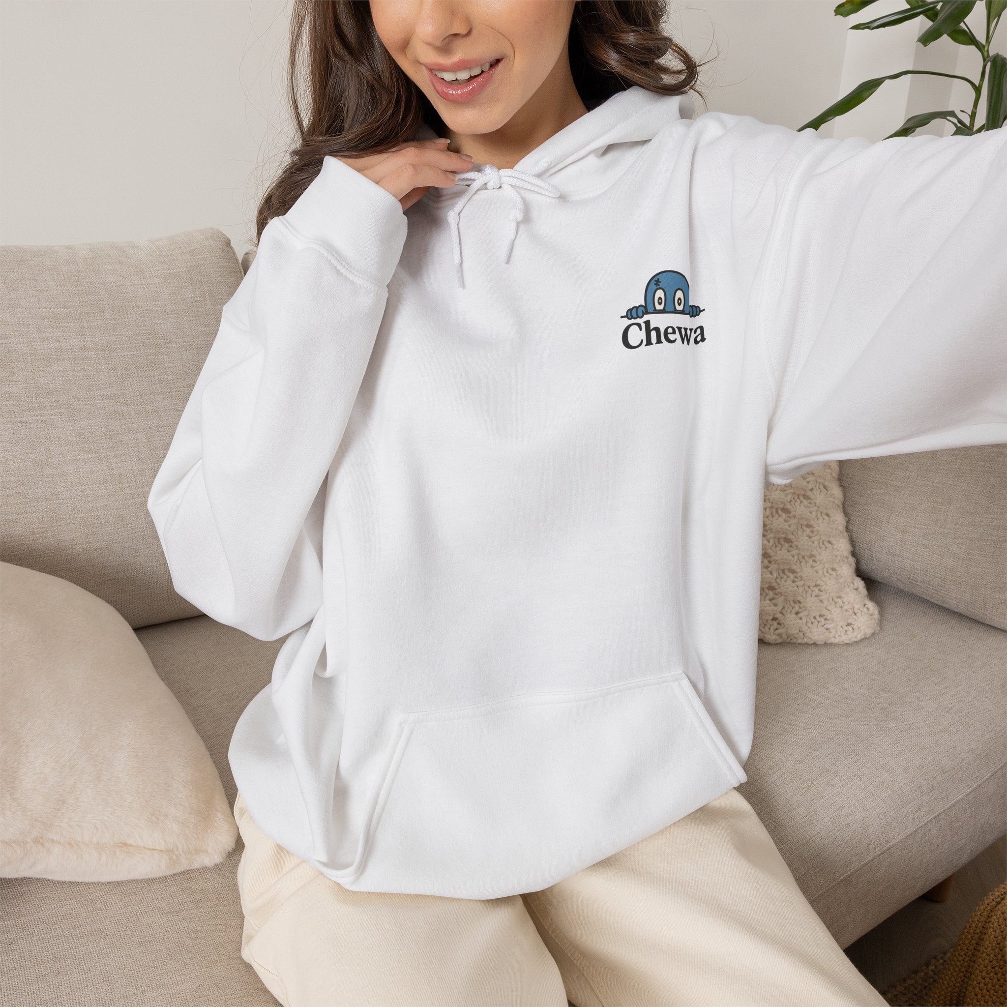 Design Hoodie Flufy - Weiß