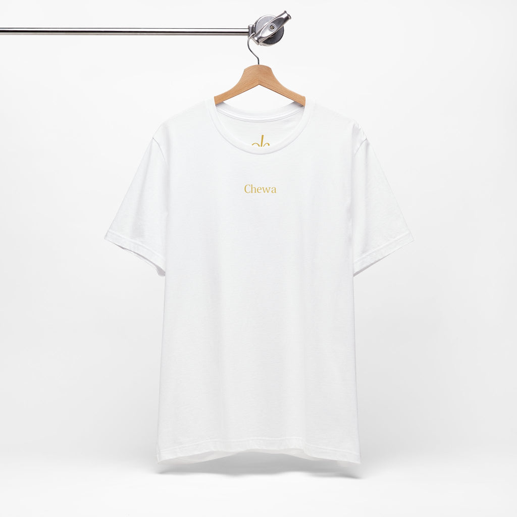 CHEWA Logo T-Shirt - Weiß / Gold – Hauptansicht