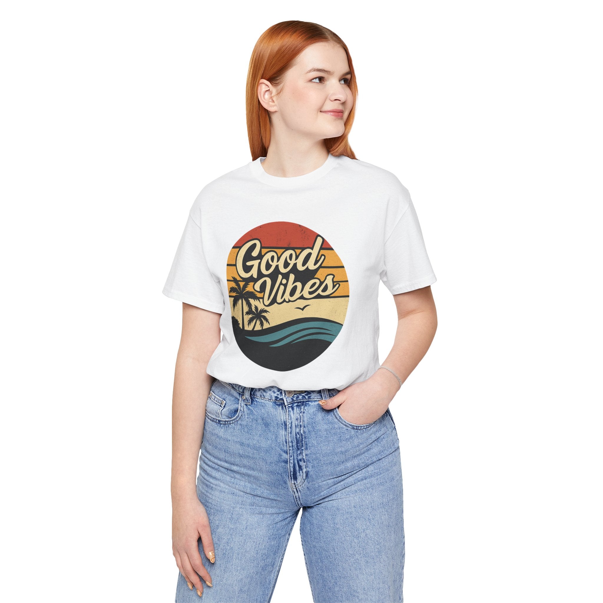 Good Vibes Retro Beach Tee