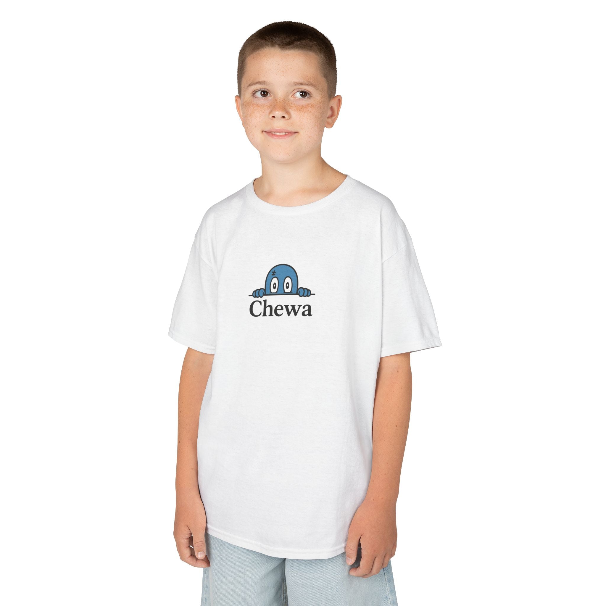 Kinder Design T-Shirt Fluffy - Weiß – Produktansicht 3