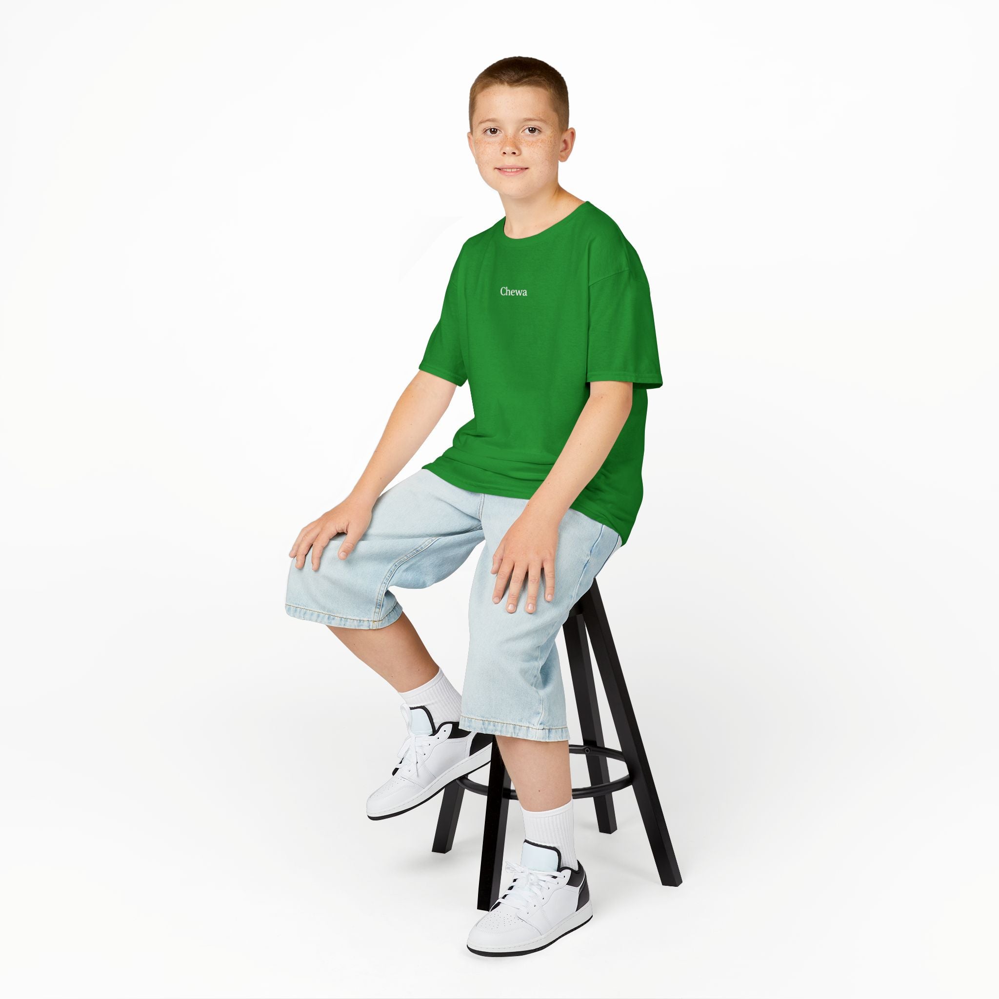 Kinder CHEWA T-Shirt - Grün / Weiß – Produktansicht 4