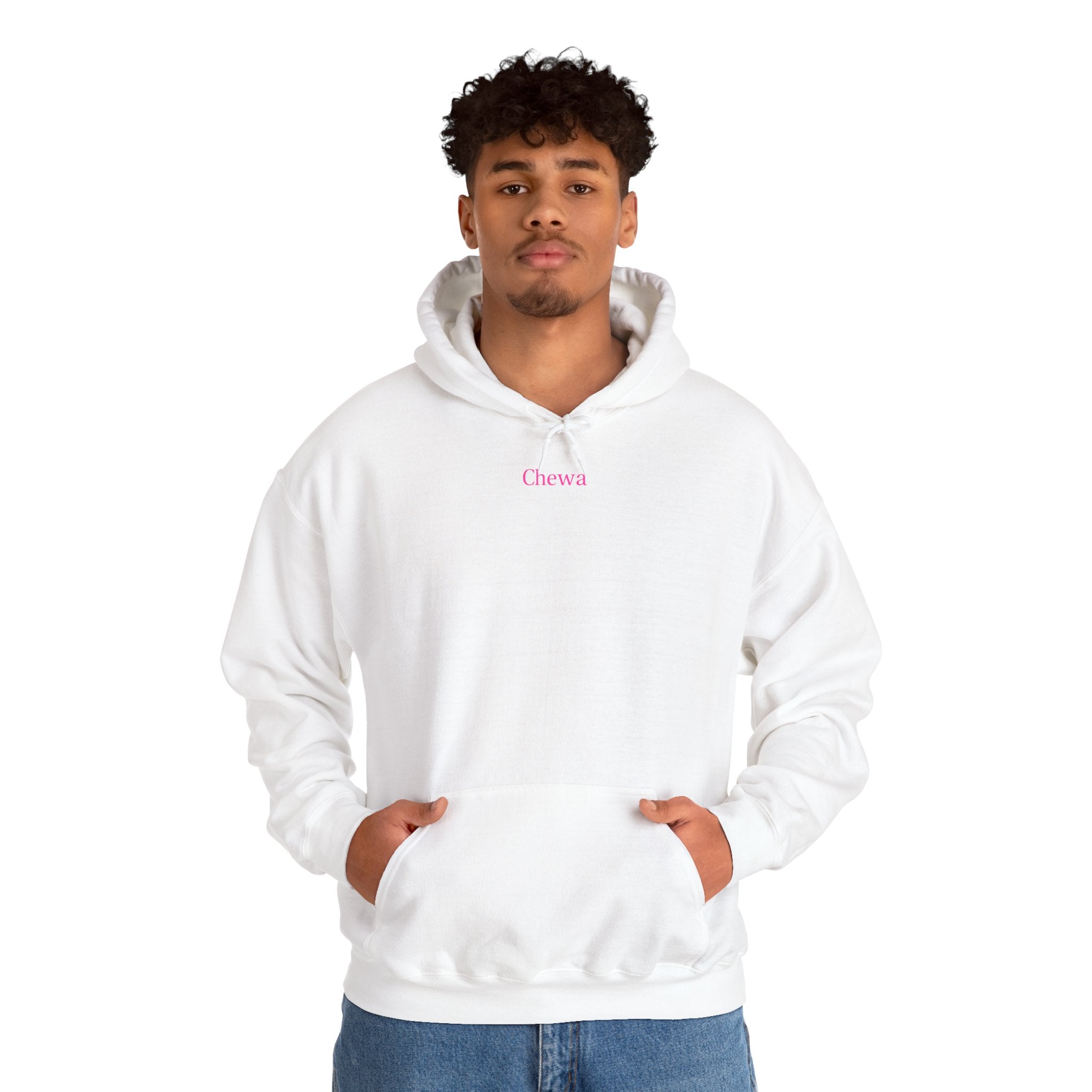 Chewa Hoodie - Weiß / Pink