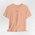 CHEWA Logo T-Shirt - Pfirsich/Schwarz – Produktansicht 4