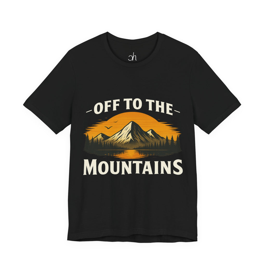 Design T-Shirt Mountains - Schwarz