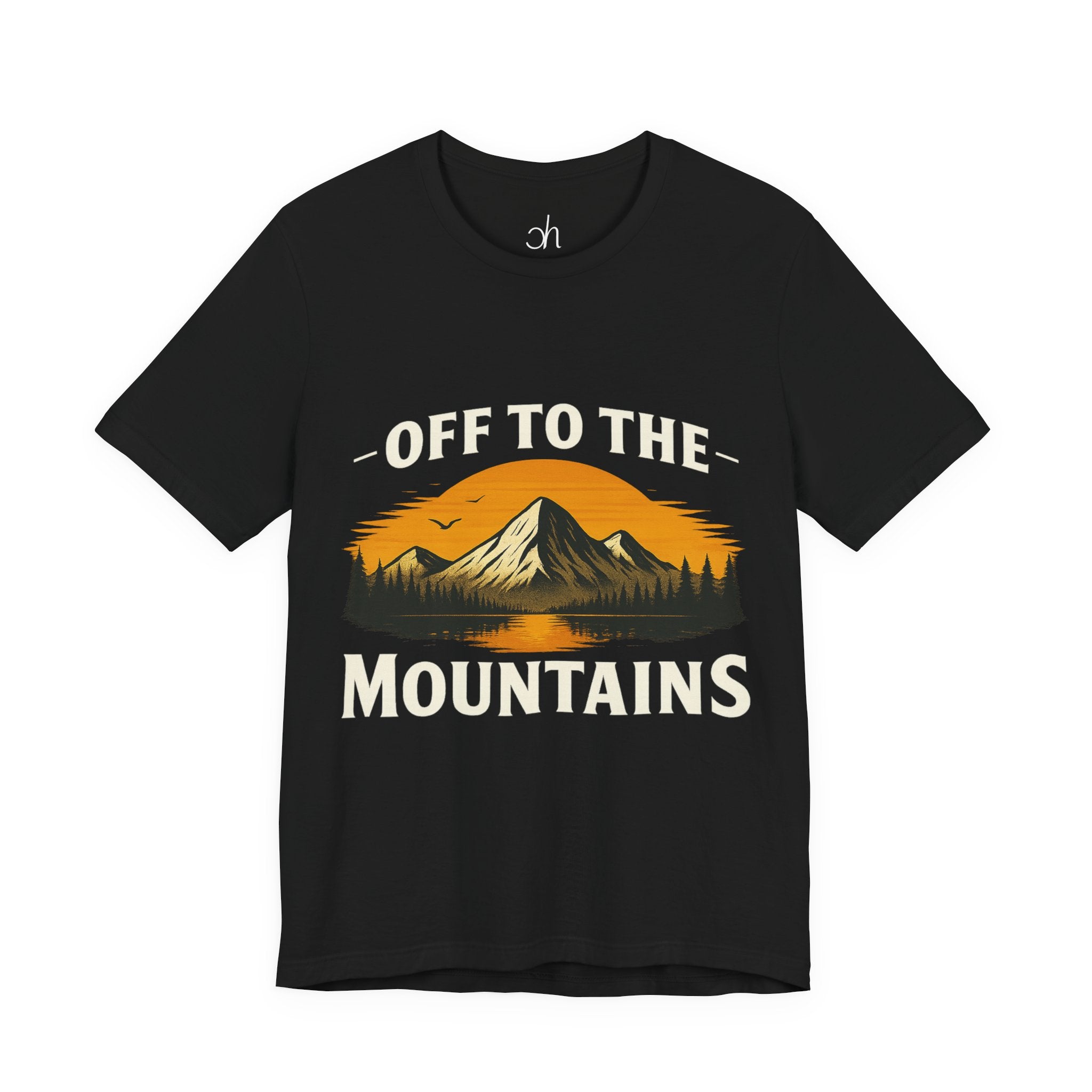 Design T-Shirt Mountains - Schwarz