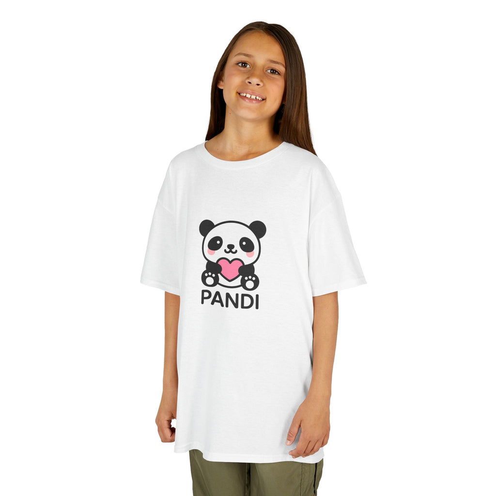 Kinder Design T-Shirt Pandi - Weiß