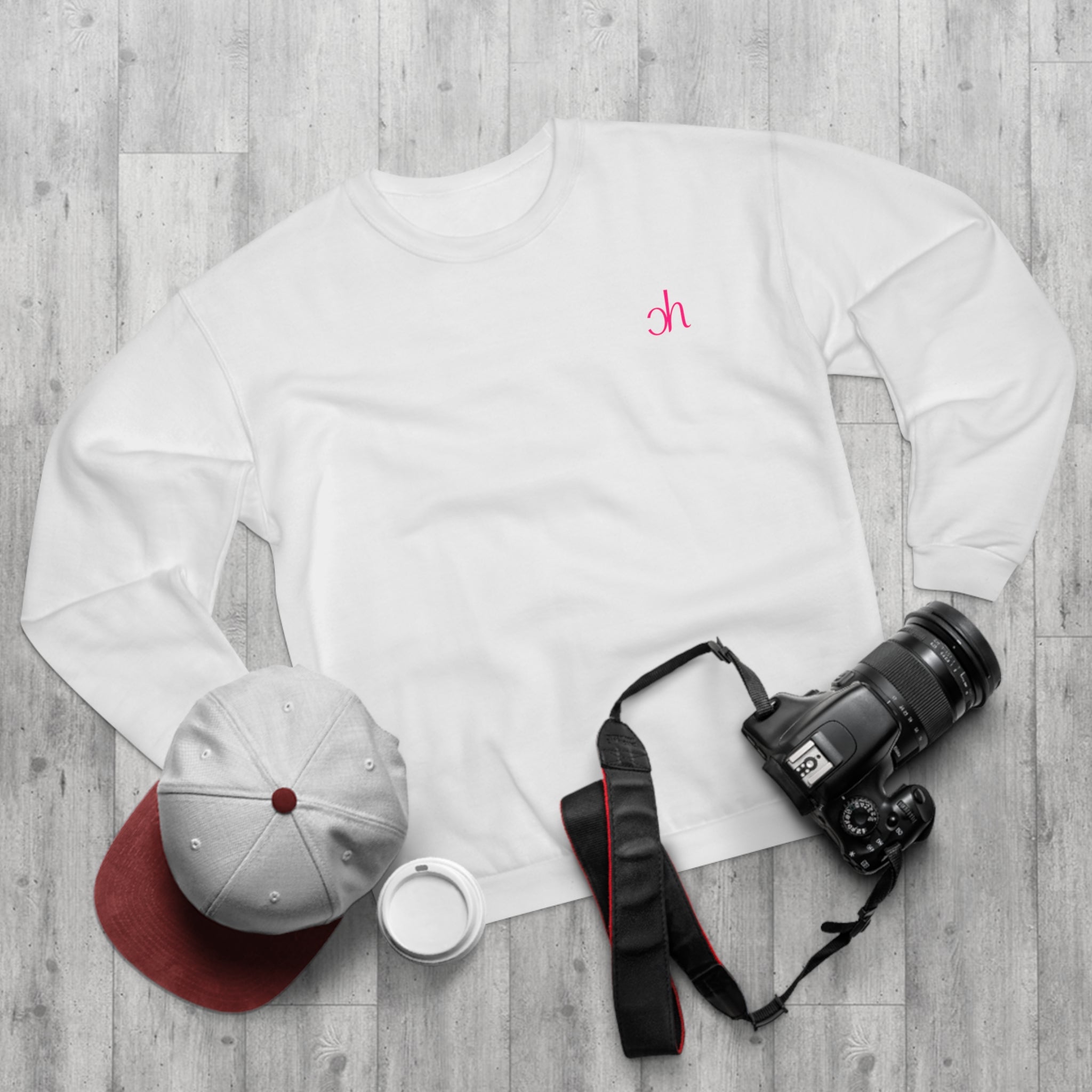 CH Sweatshirt - Weiß / Pink – Produktansicht 2