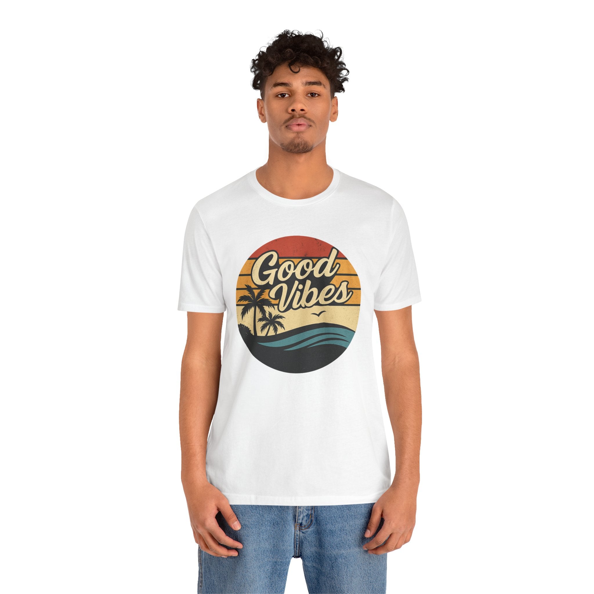 Good Vibes Retro Beach Tee