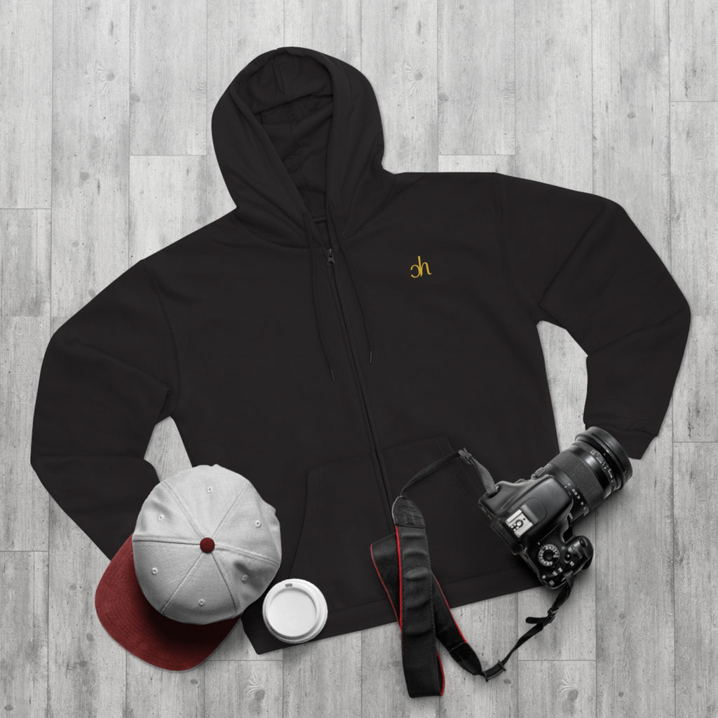 CH Zip Hoodie - Schwarz / Gold – Produktansicht 3