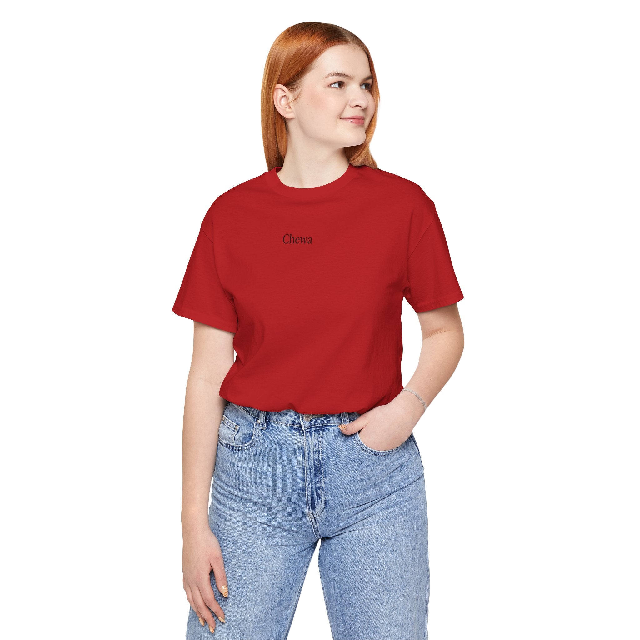 Chewa T-Shirt - Rot / Schwarz – Produktansicht 4