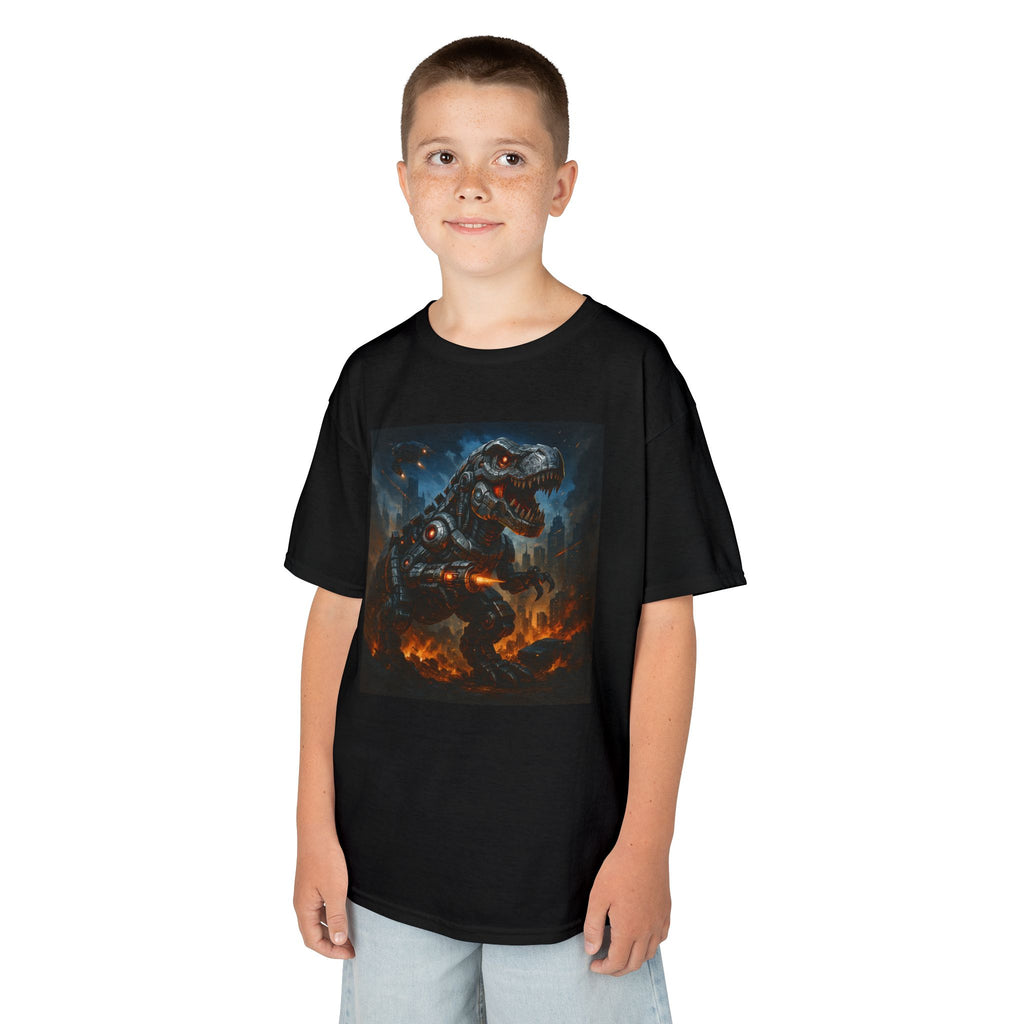 Kinder Design T-Shirt Robo - Schwarz – Hauptansicht