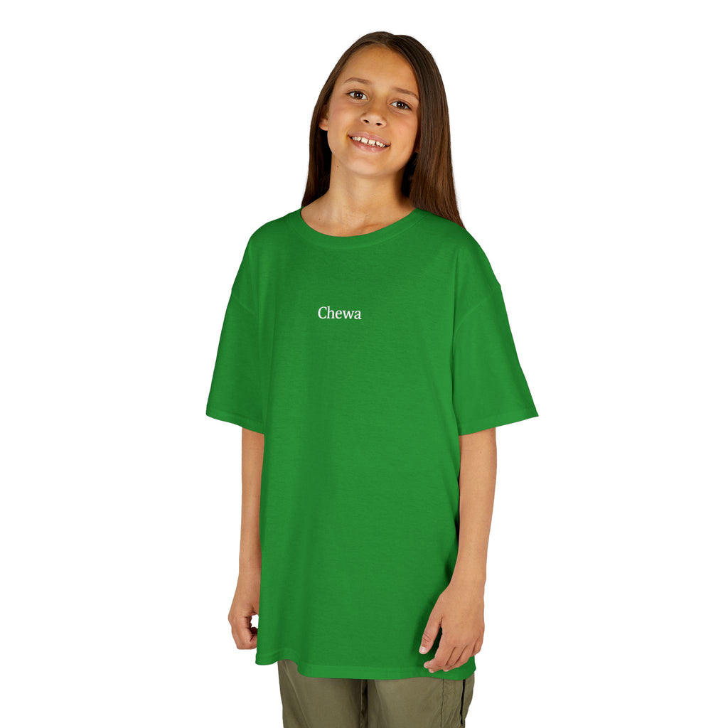 Kinder CHEWA T-Shirt - Grün / Weiß – Hauptansicht