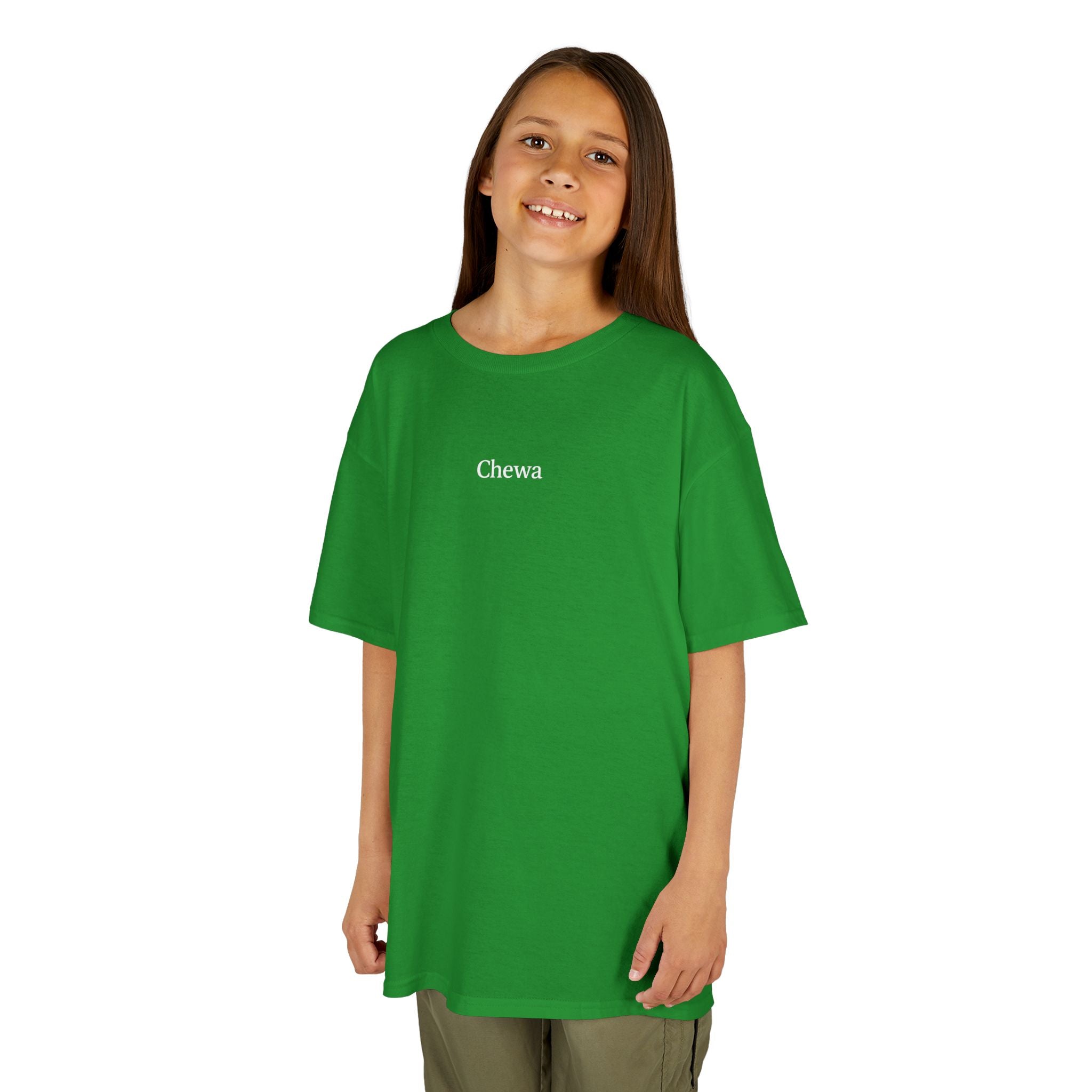 Kinder CHEWA T-Shirt - Grün / Weiß – Hauptansicht