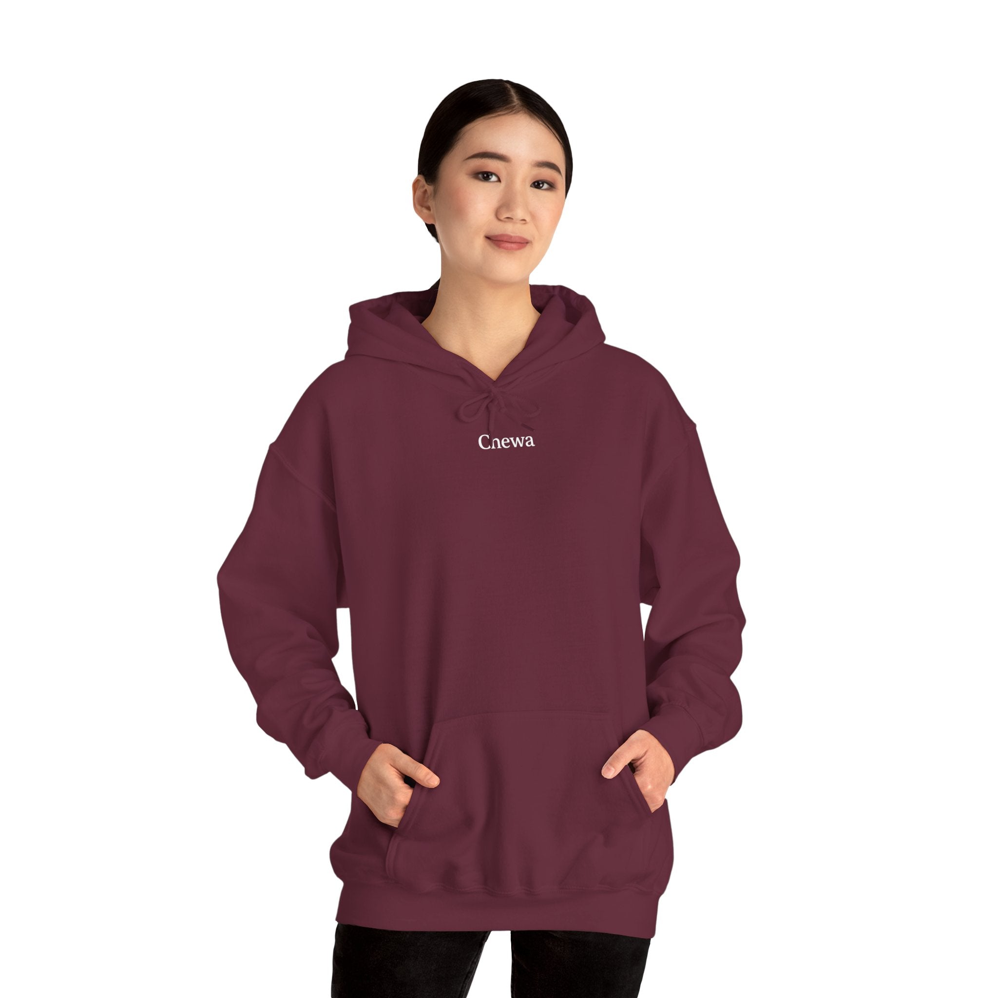 Chewa Hoodie - Kastanienbraun / Weiß