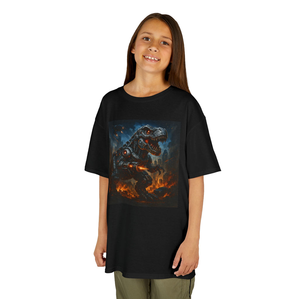 Kinder Design T-Shirt Robo - Schwarz – Produktansicht 4