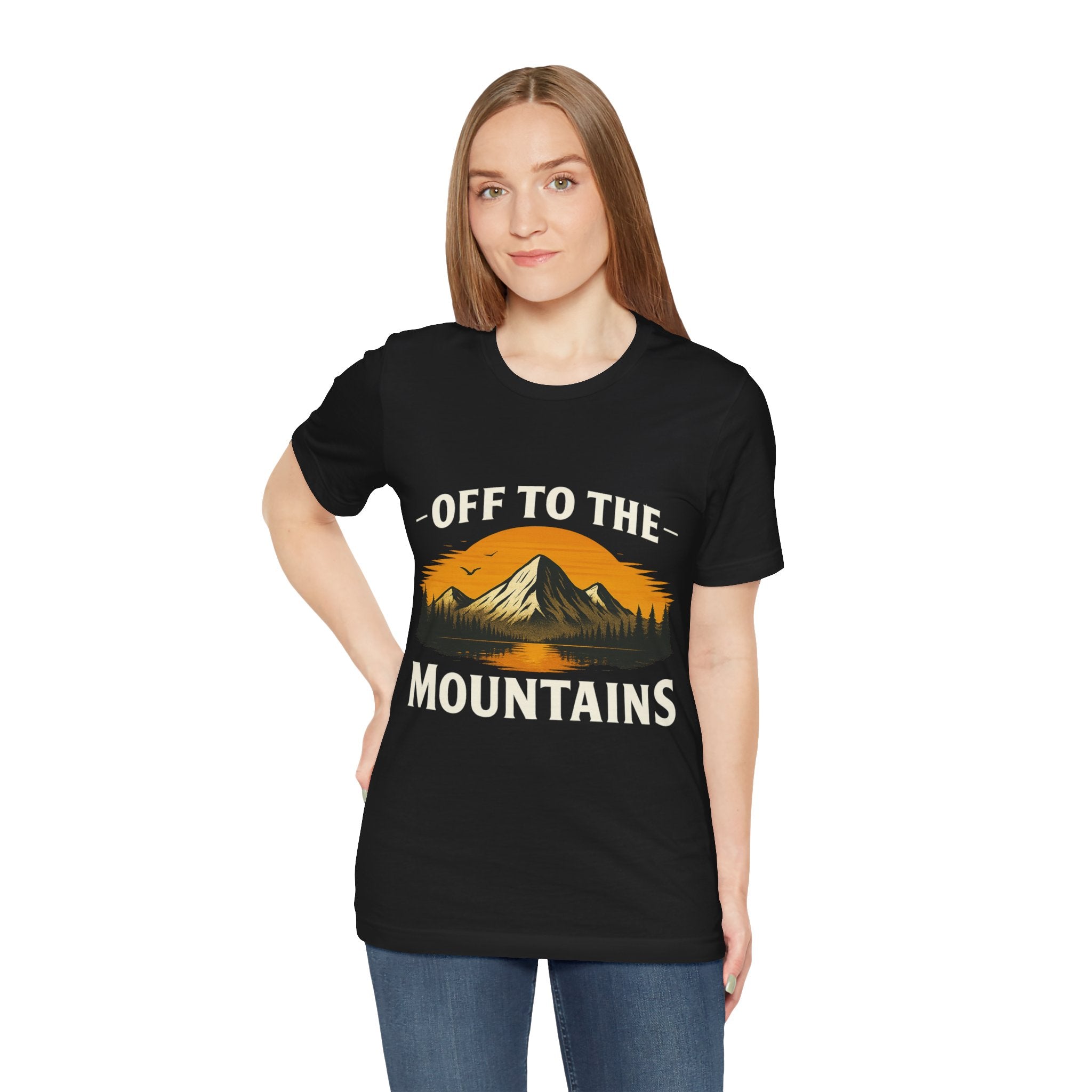 Mountains T-Shirt - Schwarz – Produktansicht 2