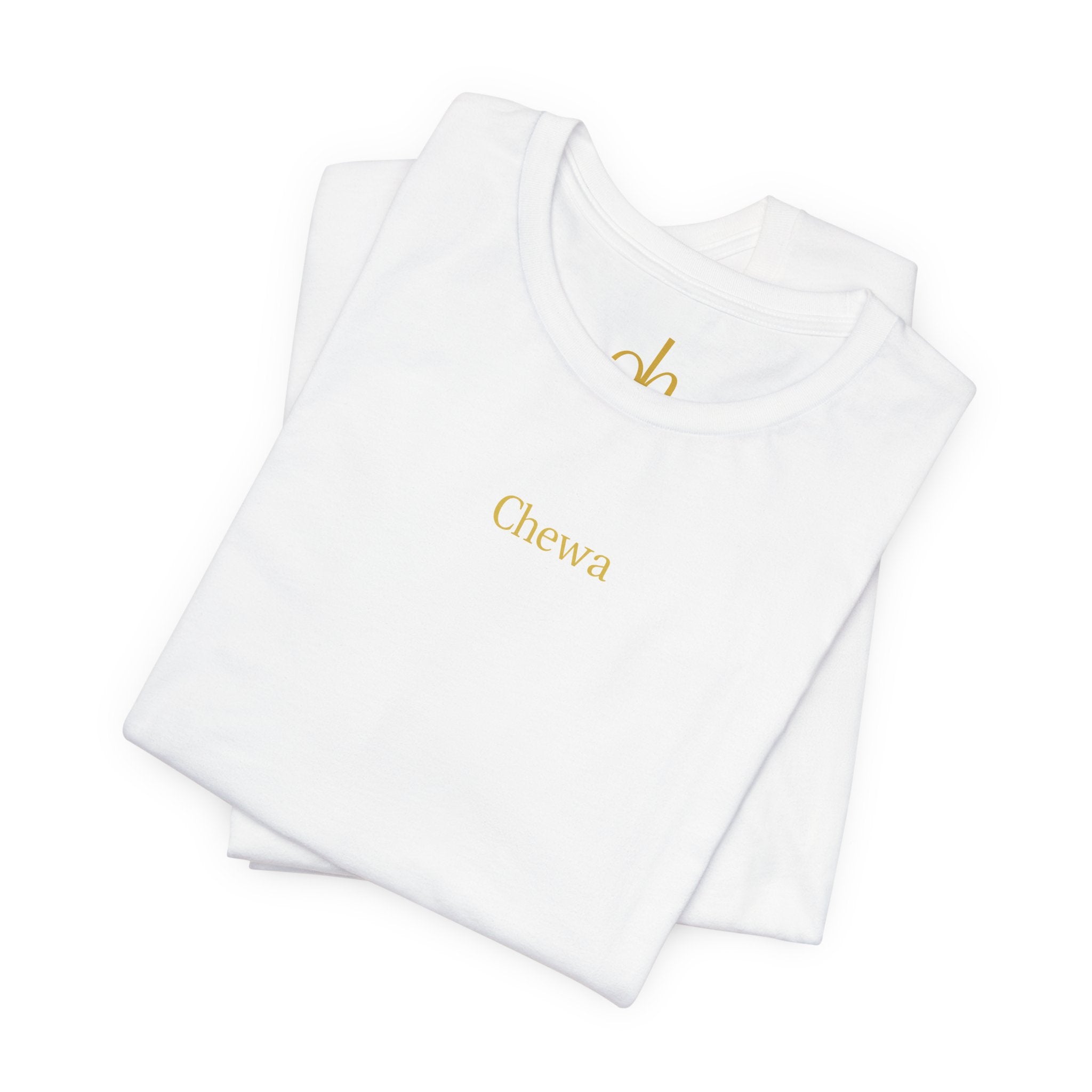 CHEWA Logo T-Shirt - Weiß / Gold – Produktansicht 2