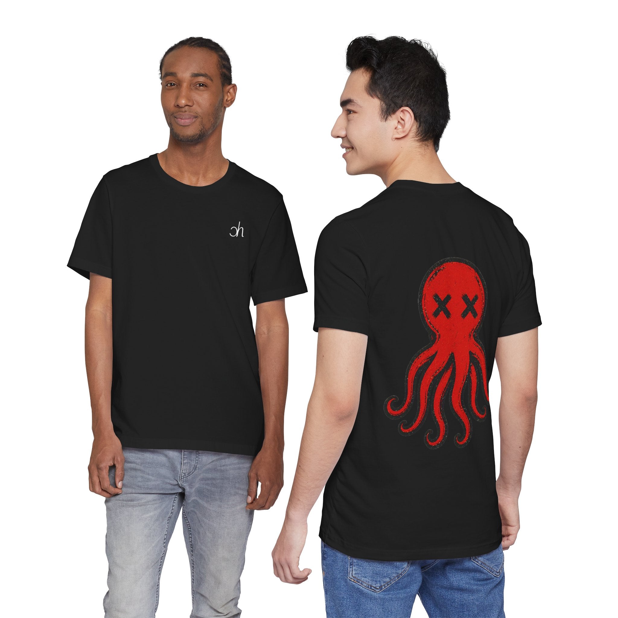 Cha T-Shirt OctoX Back - Schwarz