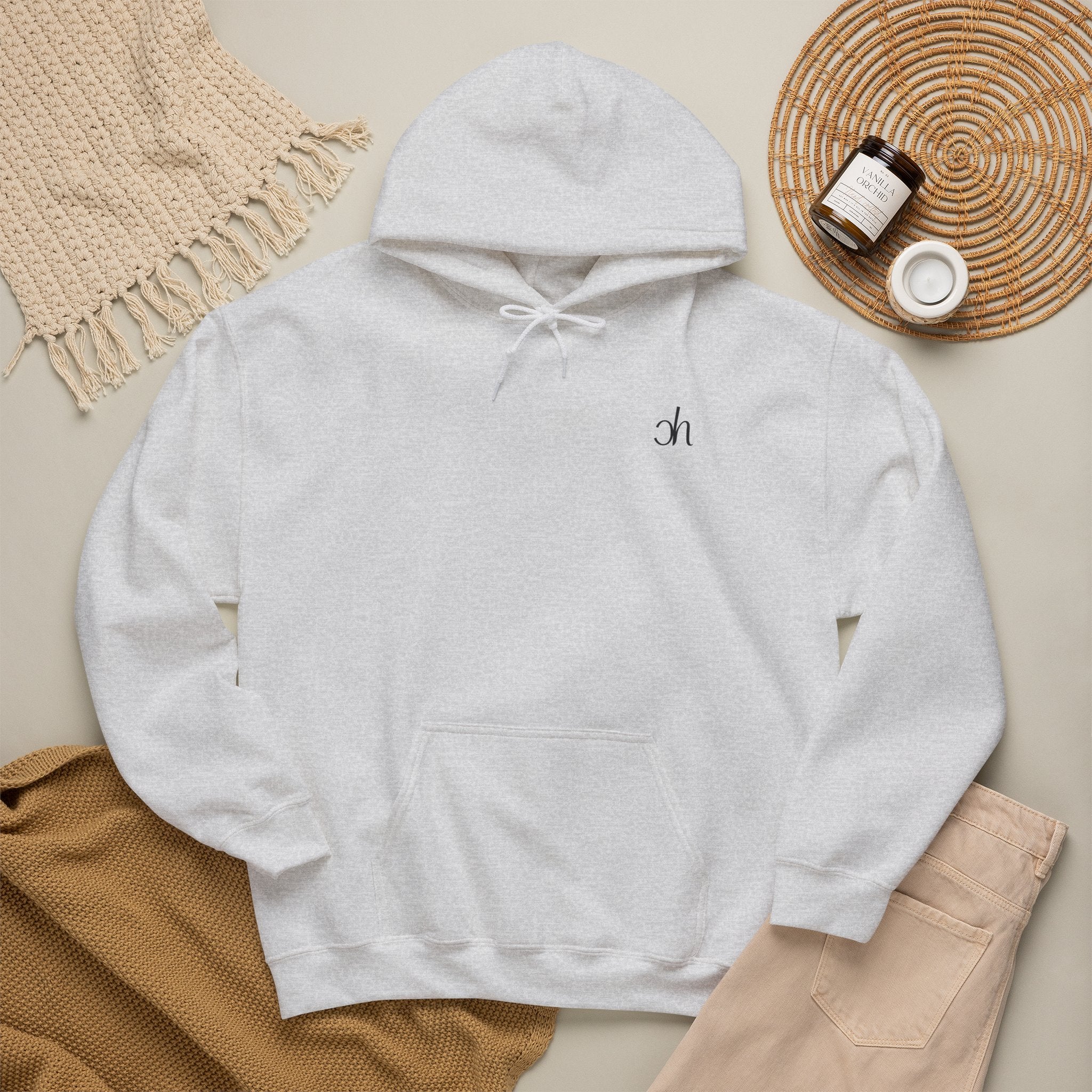 Ch Hoodie - Hellgrau / Schwarz