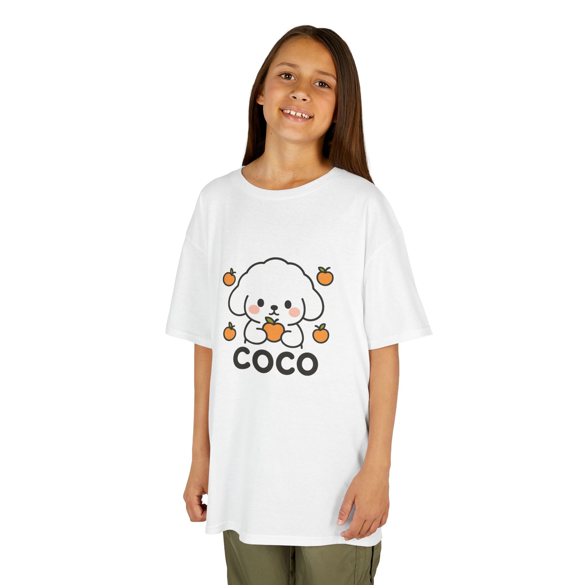 Kinder Design T-Shirt COCO - Weiß – Hauptansicht
