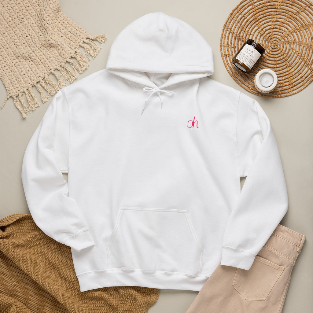 Ch Hoodie - Weiß / Pink