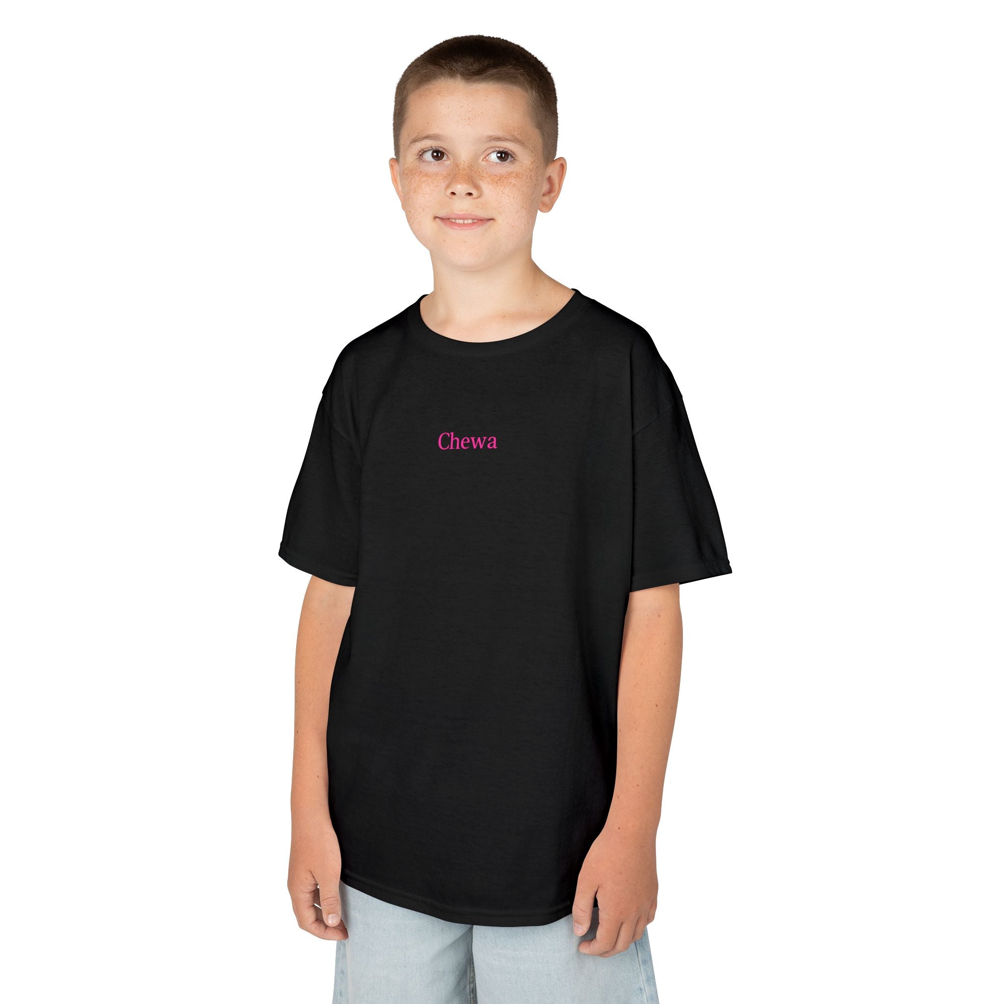 Kinder Chewa T-Shirt - Schwarz / Pink
