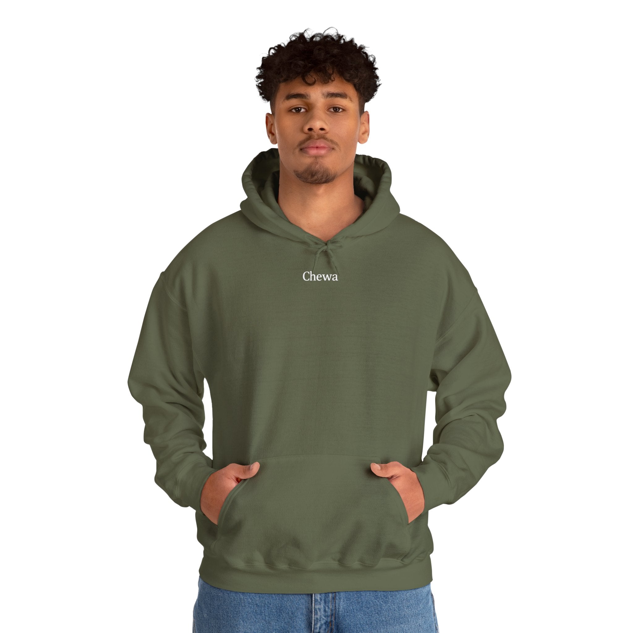 Chewa Hoodie - Army / Weiß