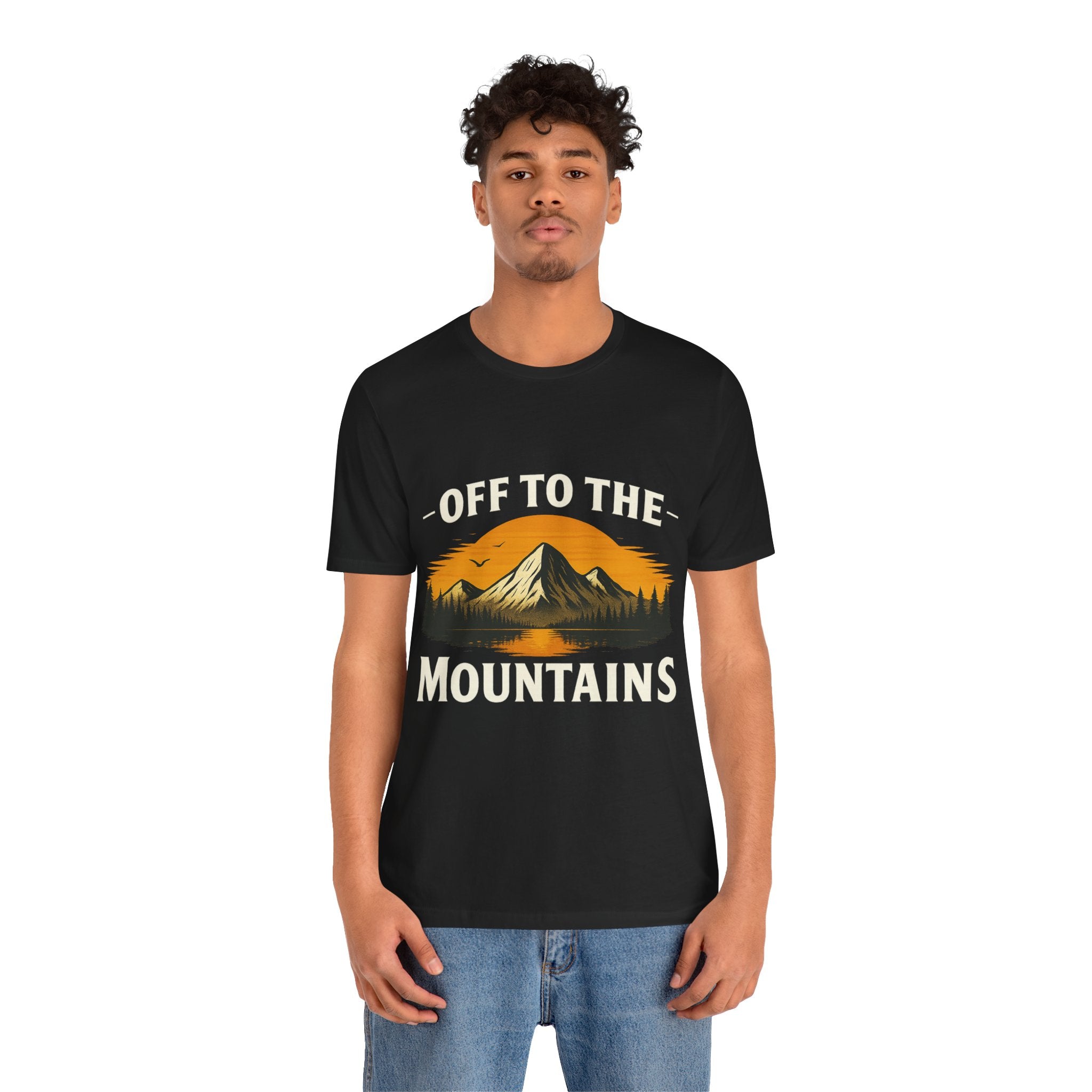 Mountains T-Shirt - Schwarz – Produktansicht 3