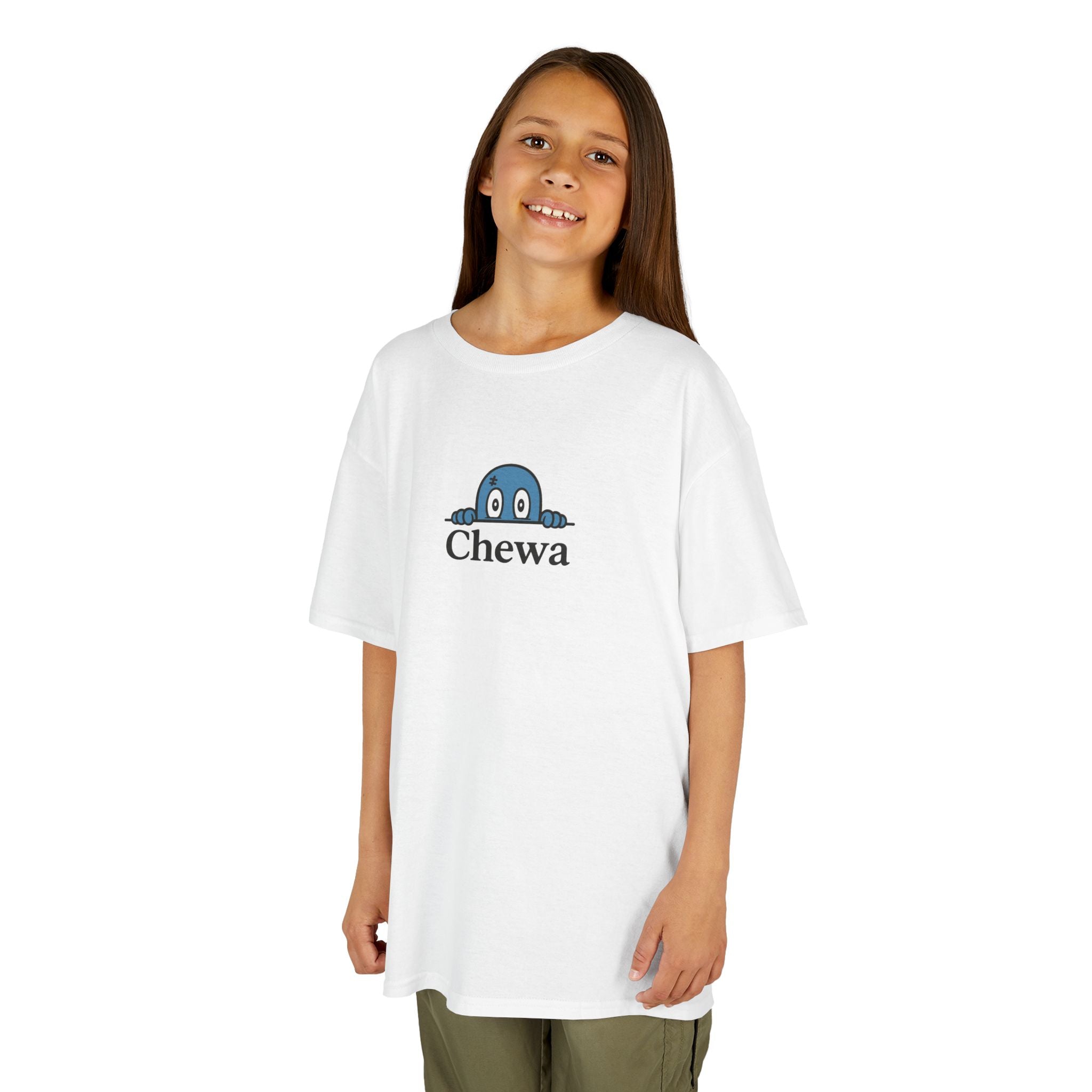 Kinder Design T-Shirt Fluffy - Weiß – Hauptansicht