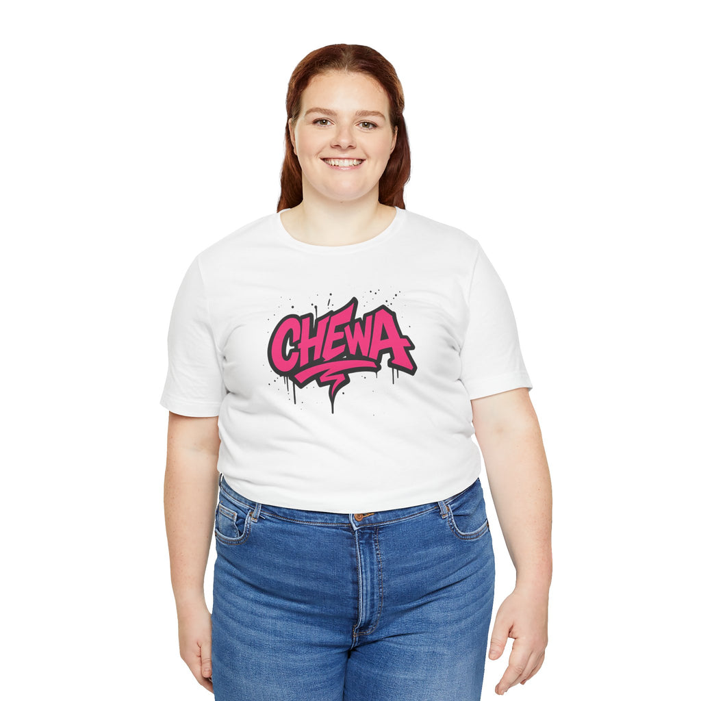 Design T-Shirt Graffiti - Weiß / Pink