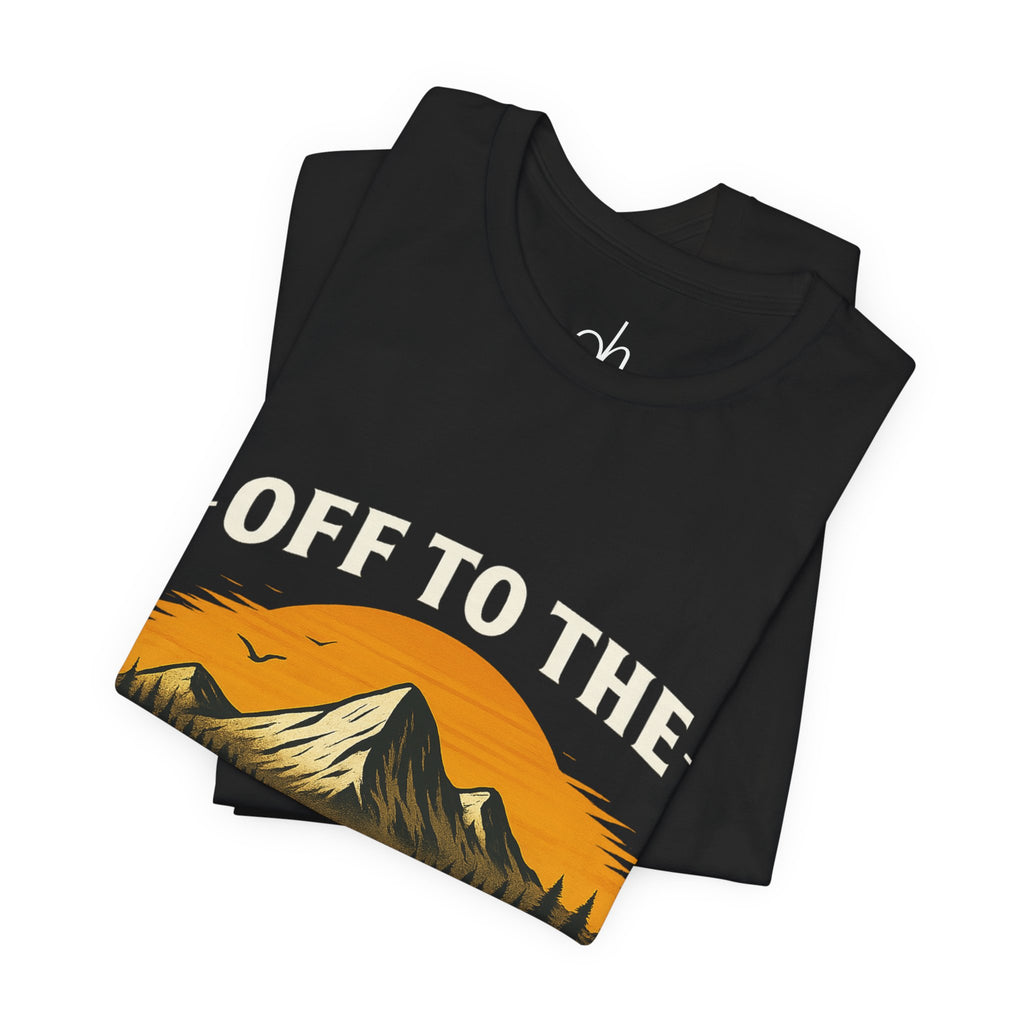 Design T-Shirt Mountains - Schwarz