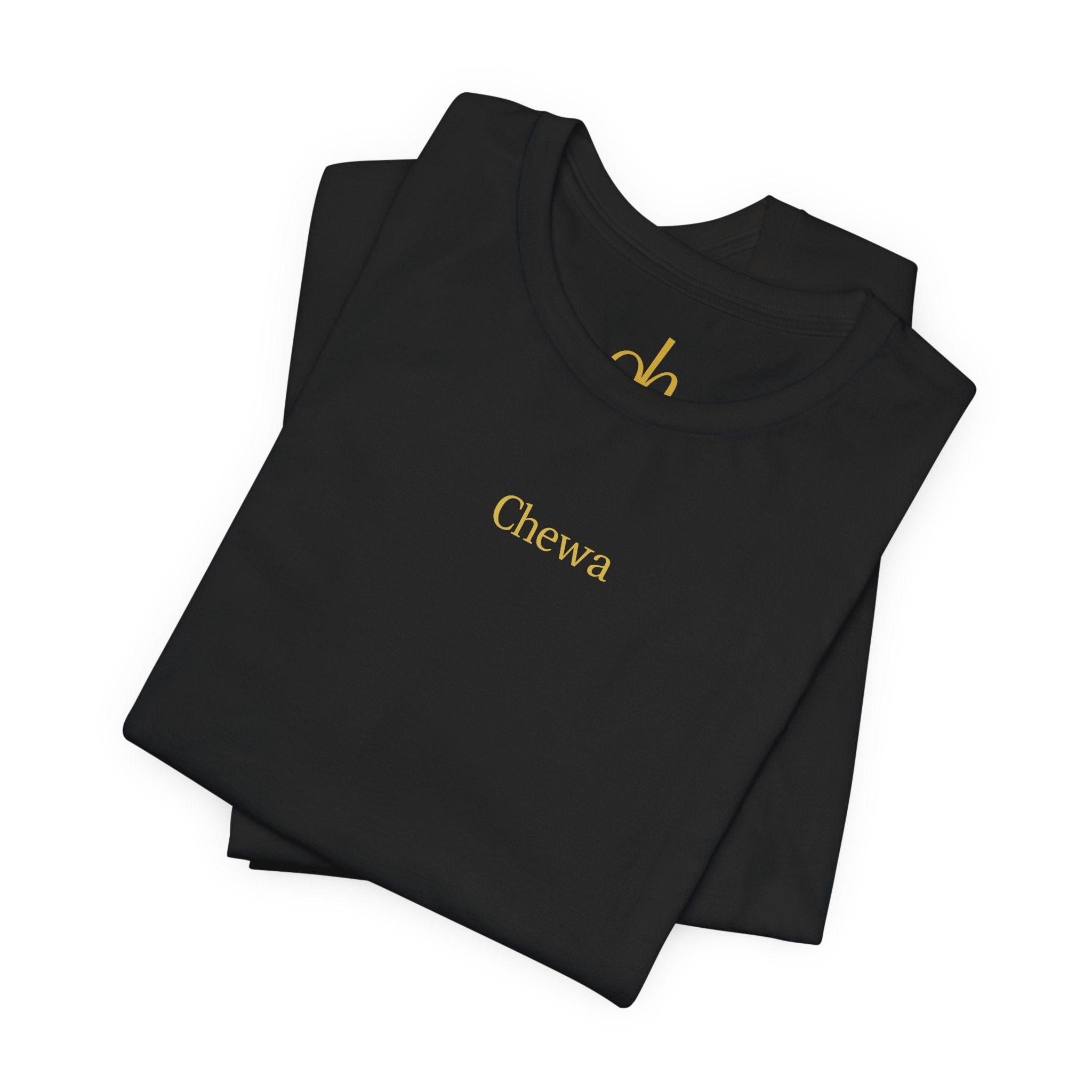 CHEWA Logo T-Shirt - Schwarz / Gold – Produktansicht 2