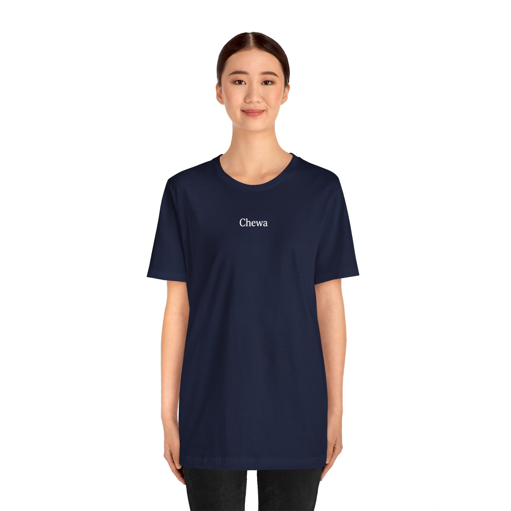 Chewa T-Shirt unisex - Dunkelblau / Weiß