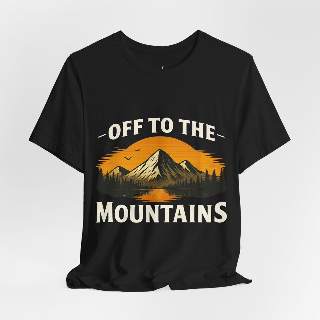 Design T-Shirt Mountains - Schwarz