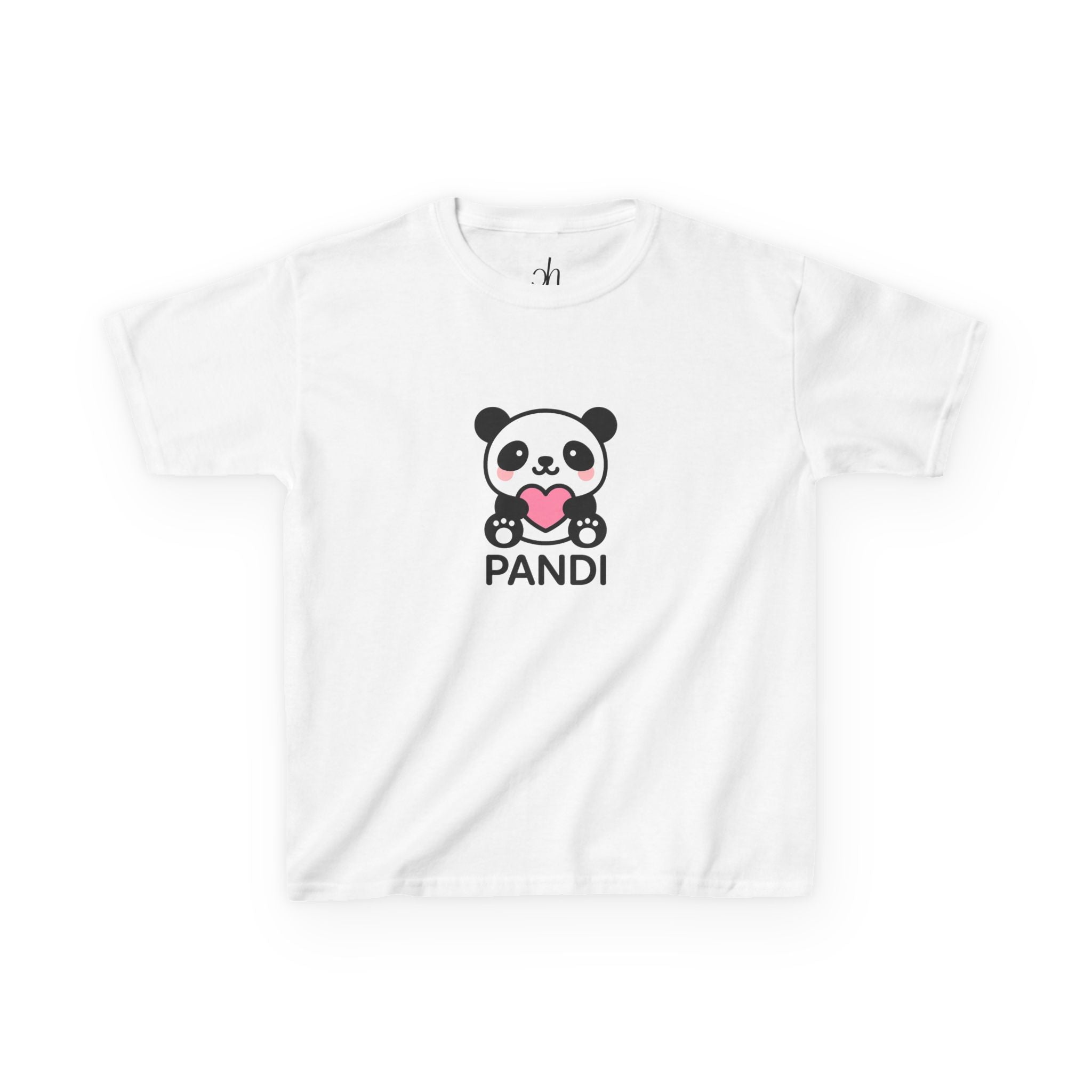Kinder Design T-Shirt Pandi - Weiß