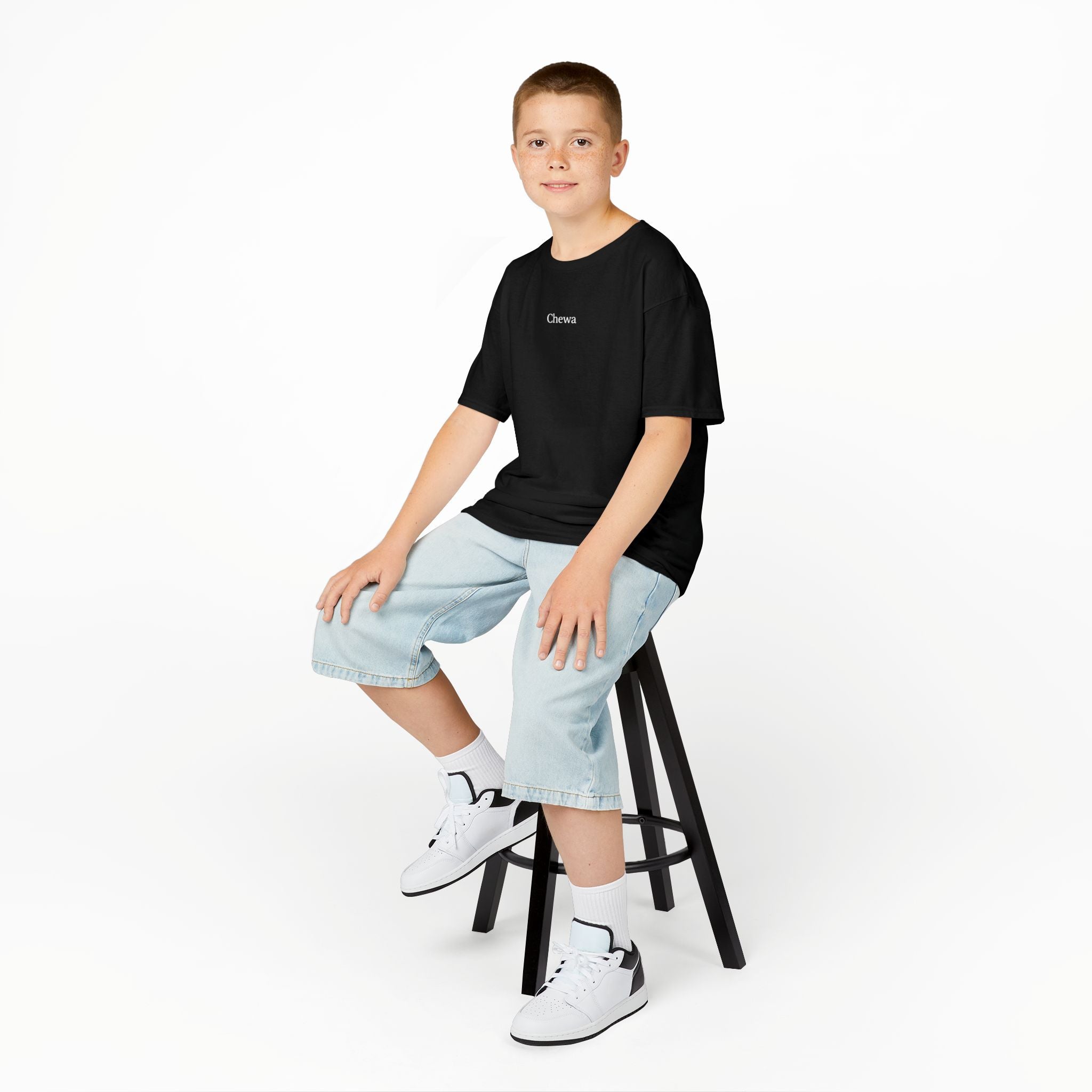 Kinder Chewa T-Shirt - Schwarz / Weiß
