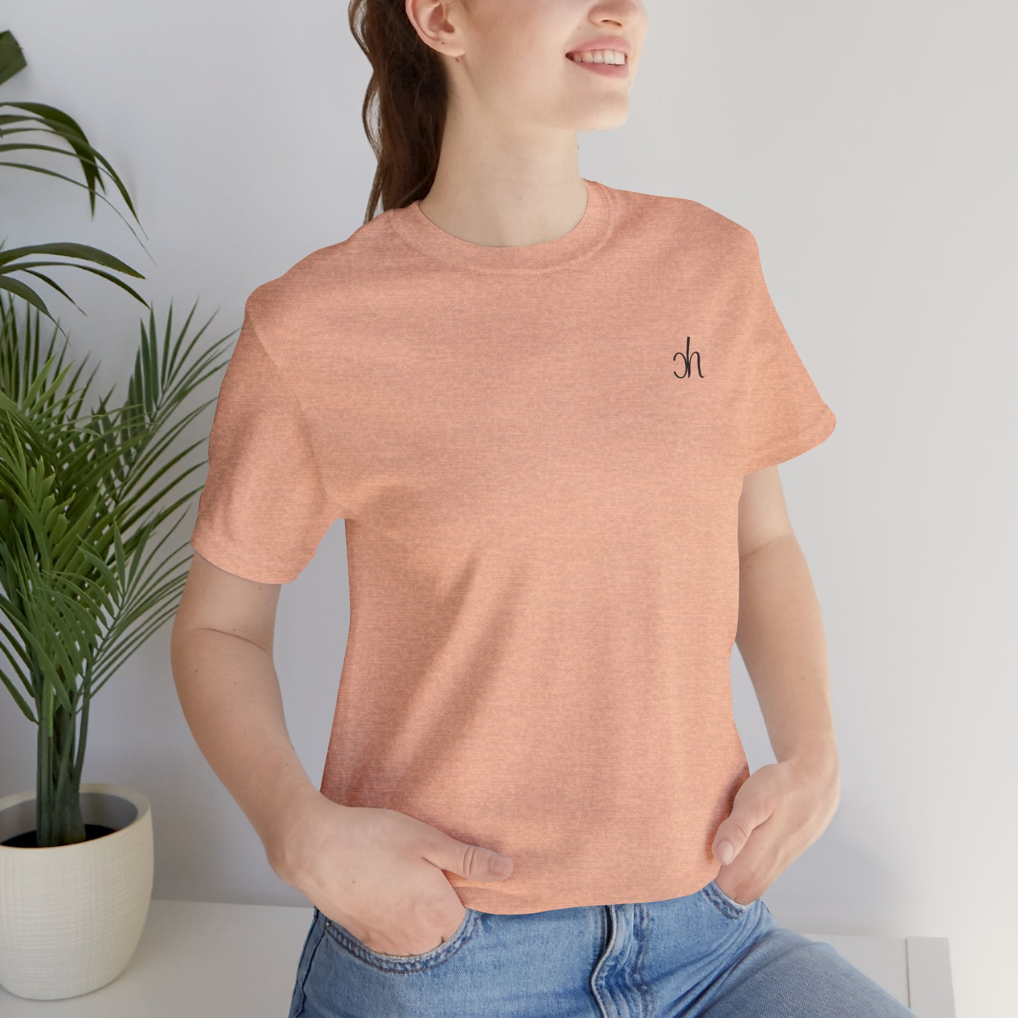 CH Signature T-Shirt - Pfirsich/Schwarz – Produktansicht 5