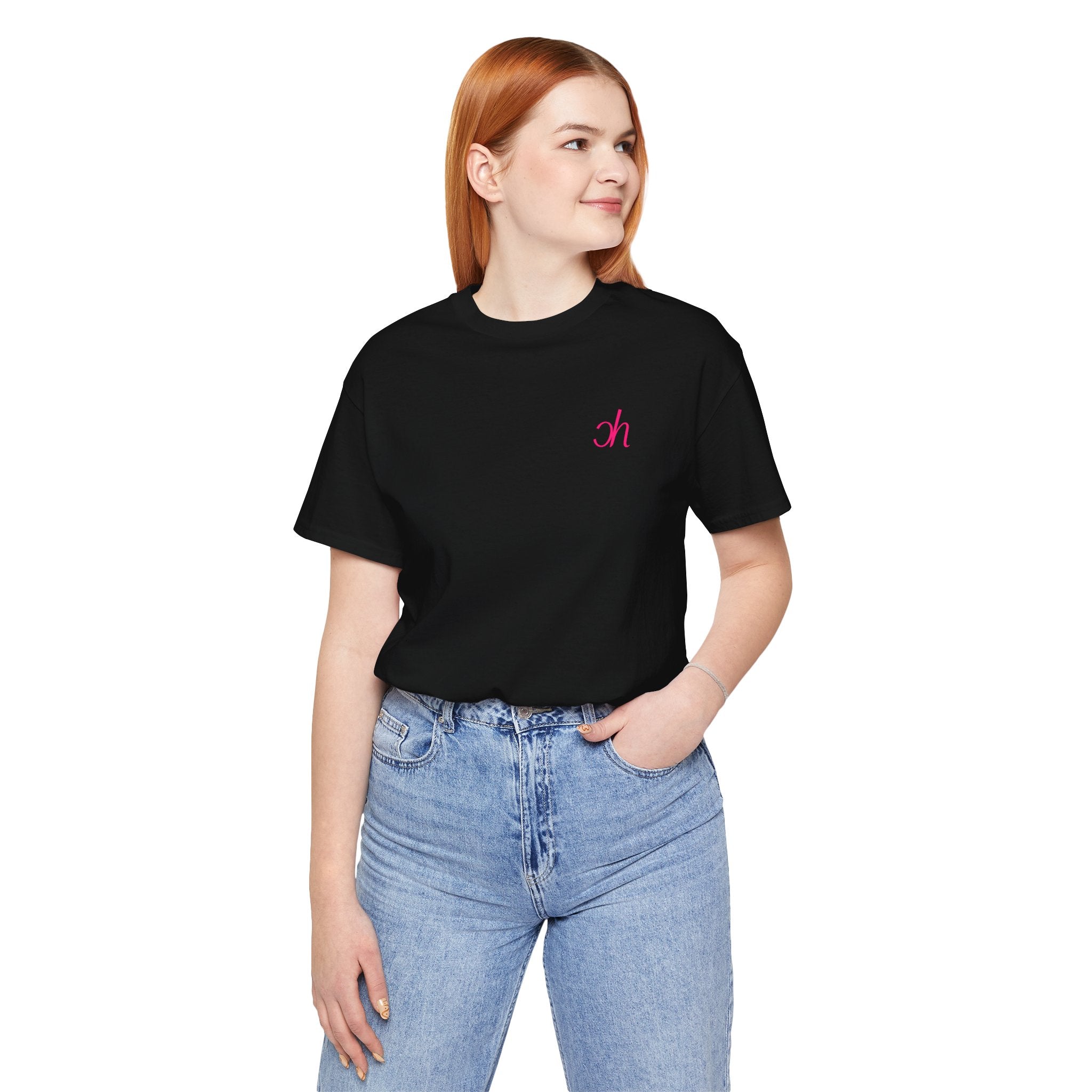 CH Signature T-Shirt - Schwarz/Pink – Produktansicht 3