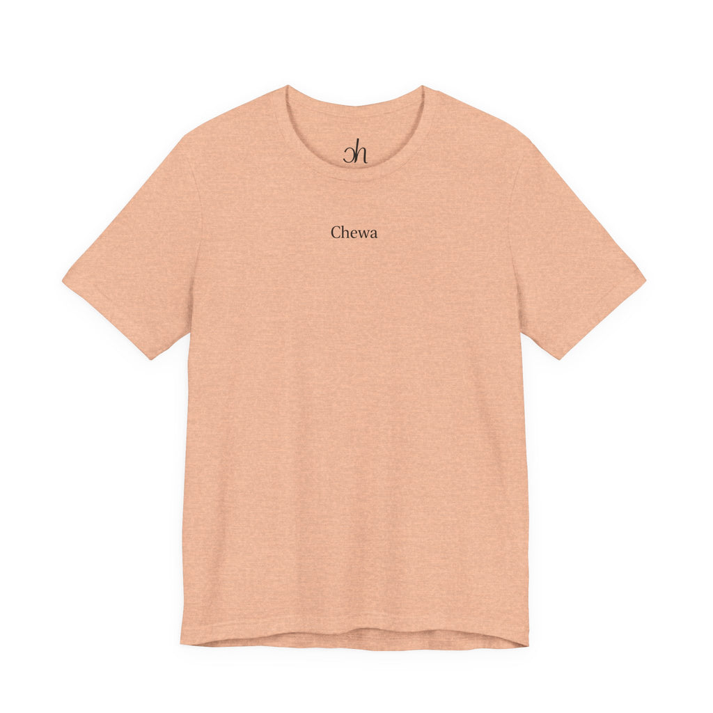 CHEWA Logo T-Shirt - Pfirsich/Schwarz – Hauptansicht