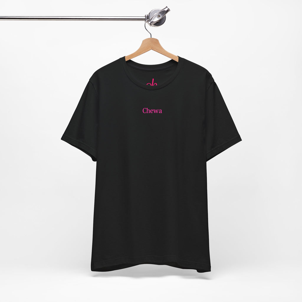 CHEWA Logo T-Shirt - Schwarz/Pink – Hauptansicht