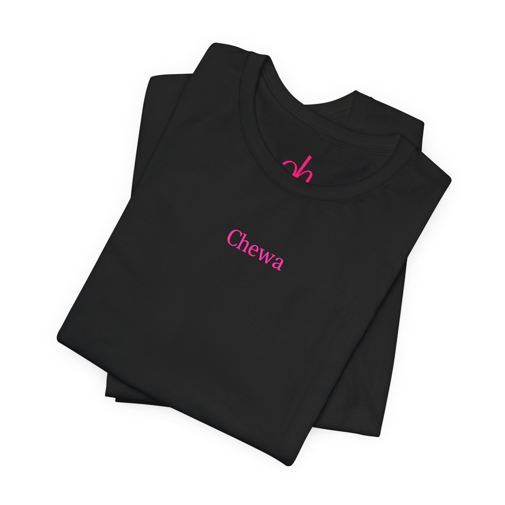 CHEWA Logo T-Shirt - Schwarz/Pink – Produktansicht 2