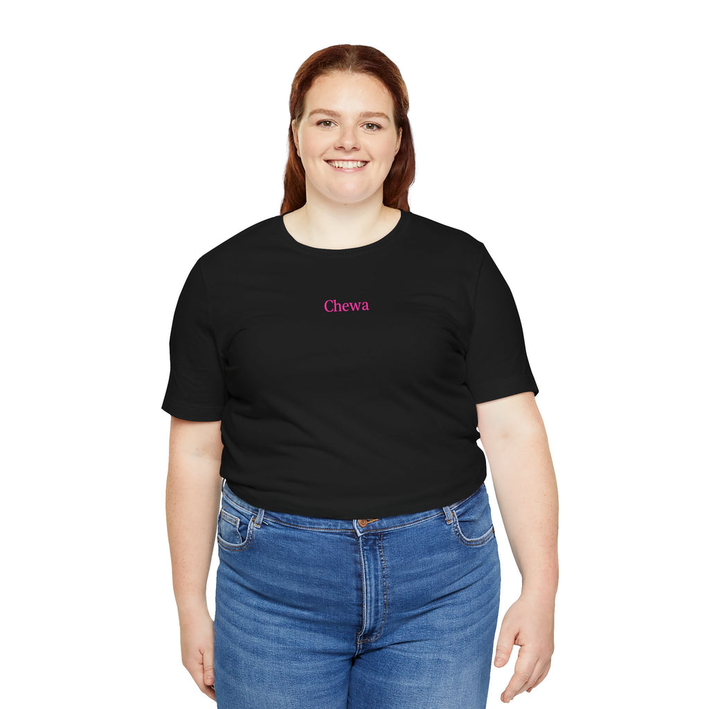 CHEWA Logo T-Shirt - Schwarz/Pink – Produktansicht 5