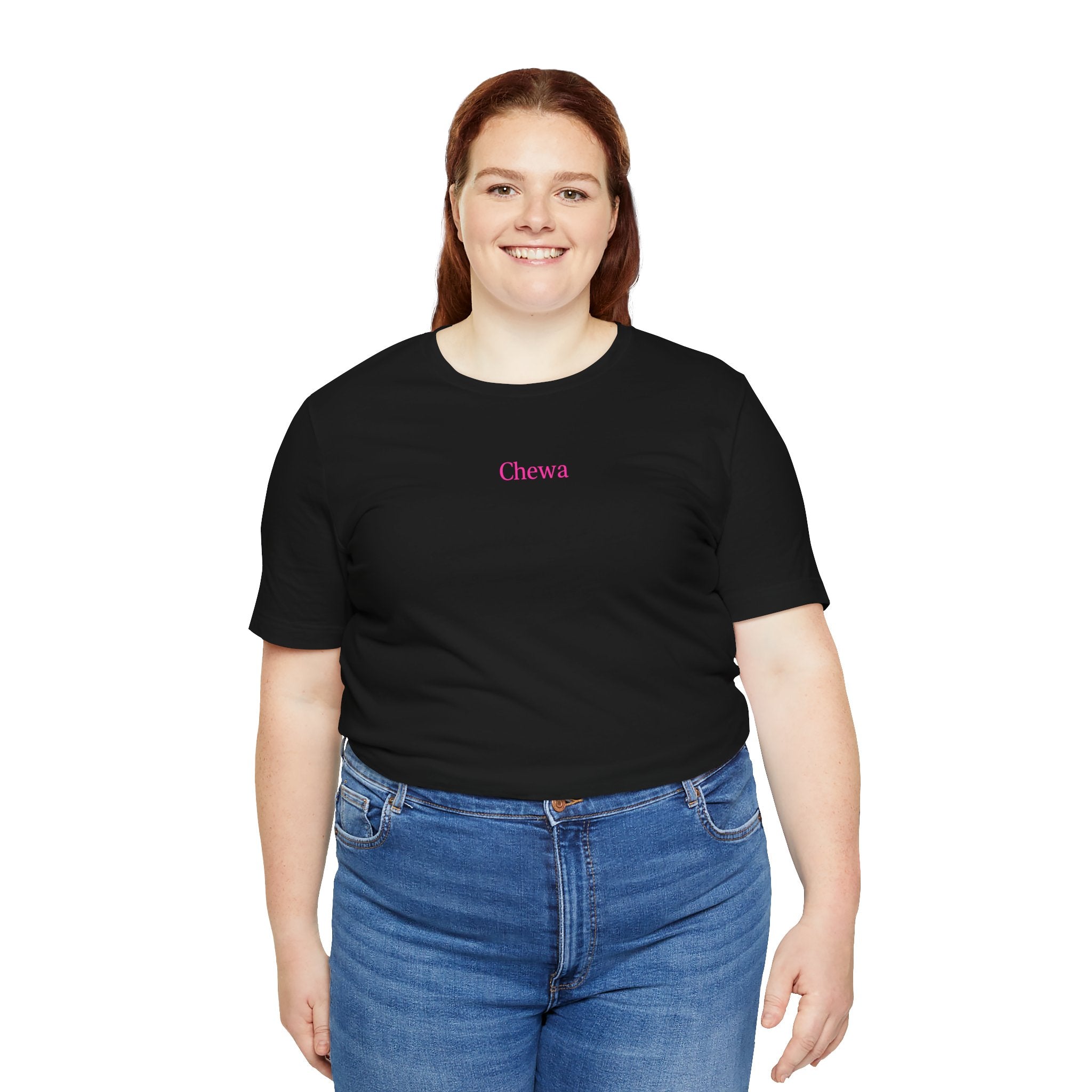 CHEWA Logo T-Shirt - Schwarz/Pink – Produktansicht 5