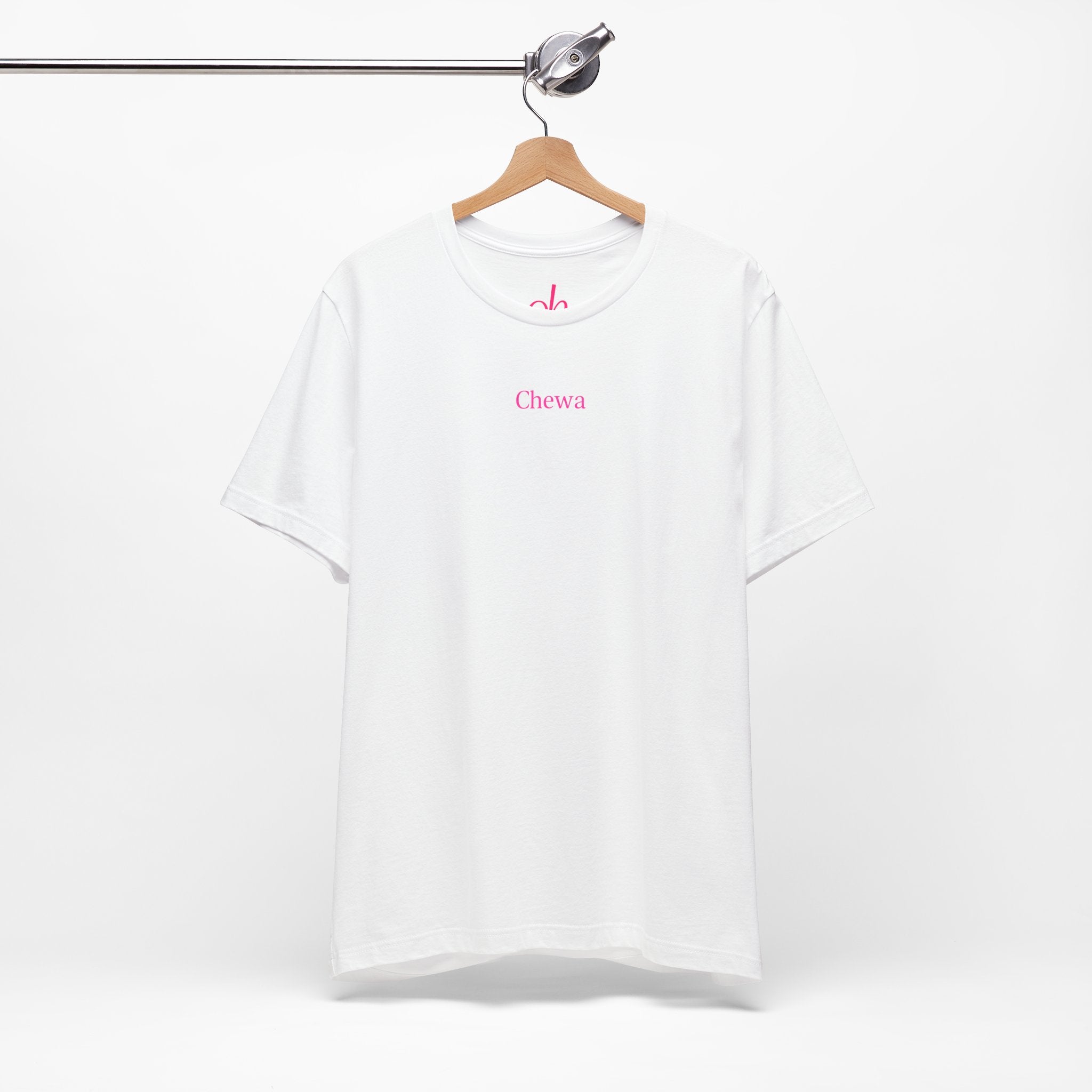 CHEWA Logo T-Shirt - Weiß/Pink – Hauptansicht