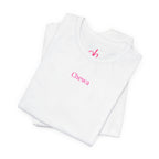 CHEWA Logo T-Shirt - Weiß/Pink – Produktansicht 2