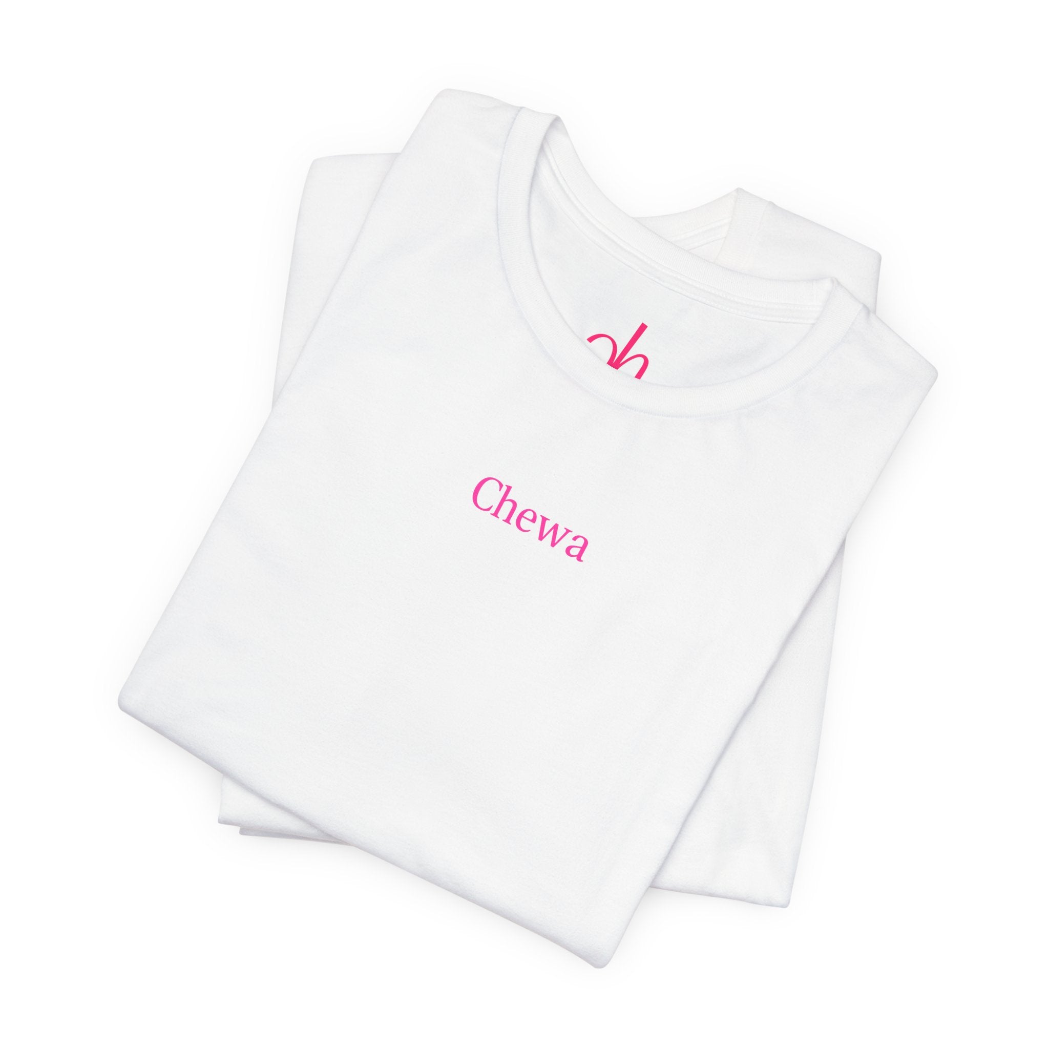 CHEWA Logo T-Shirt - Weiß/Pink – Produktansicht 2
