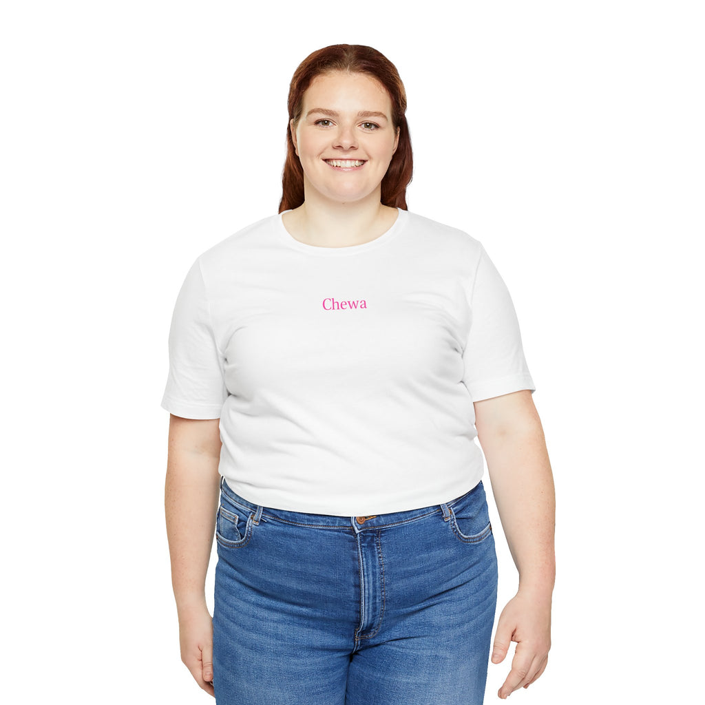 CHEWA Logo T-Shirt - Weiß/Pink – Produktansicht 6