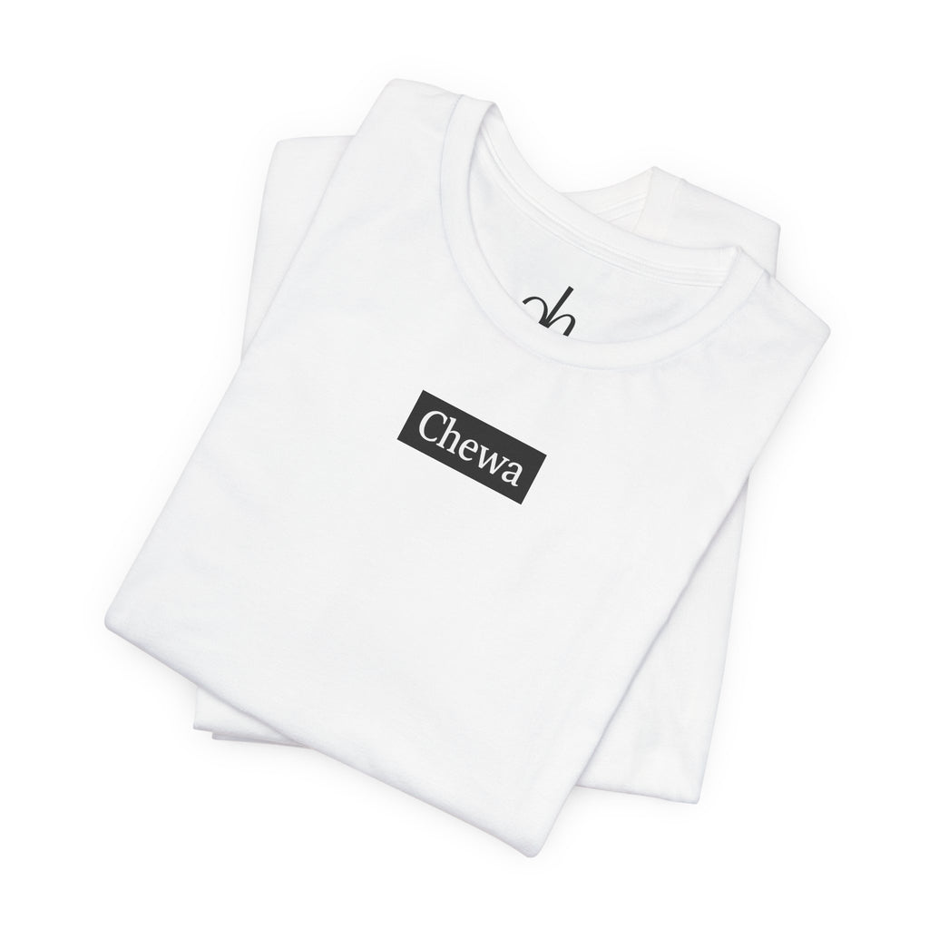 CHEWA Logo T-Shirt - Weiß/Schwarz – Produktansicht 2