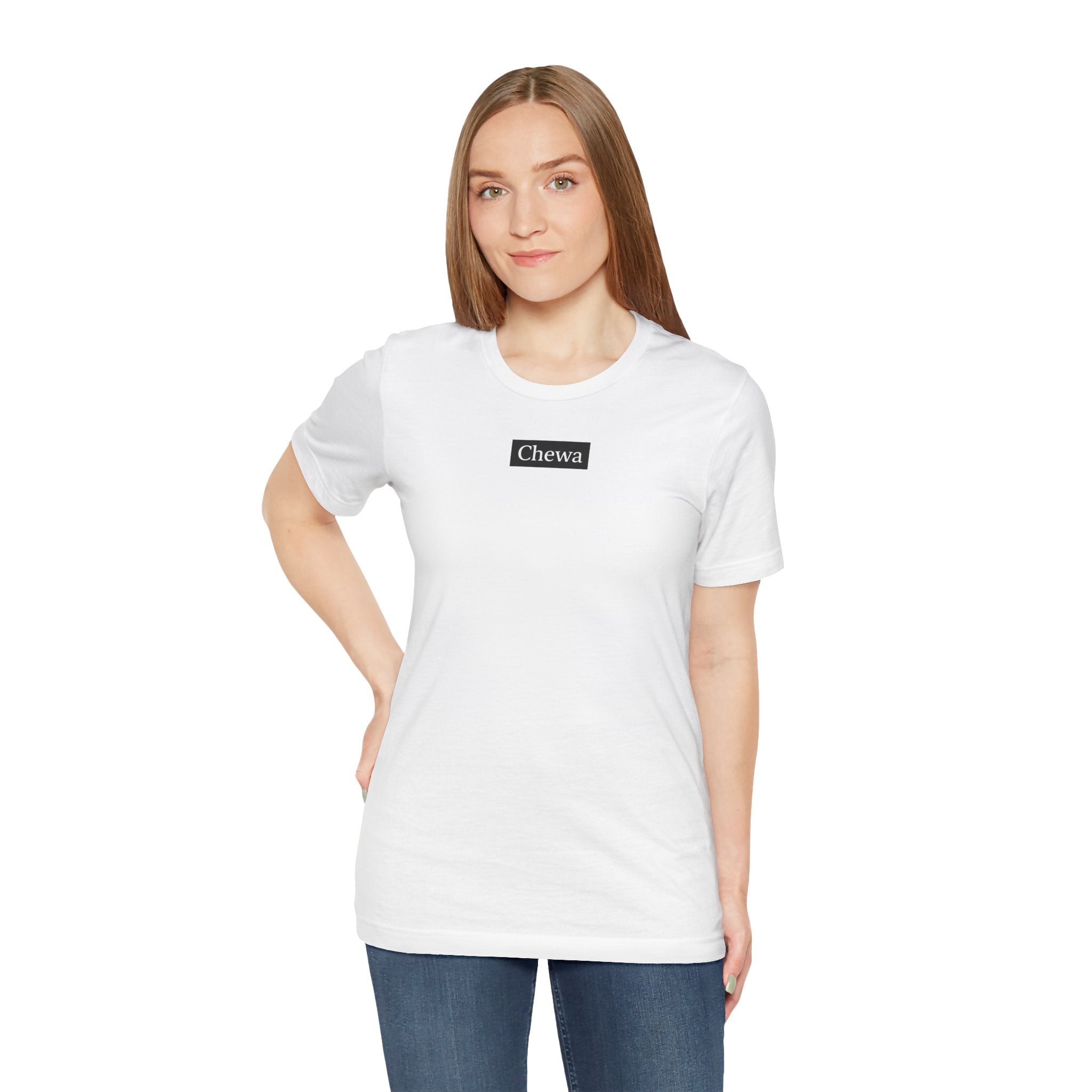 CHEWA Logo T-Shirt - Weiß/Schwarz – Produktansicht 4