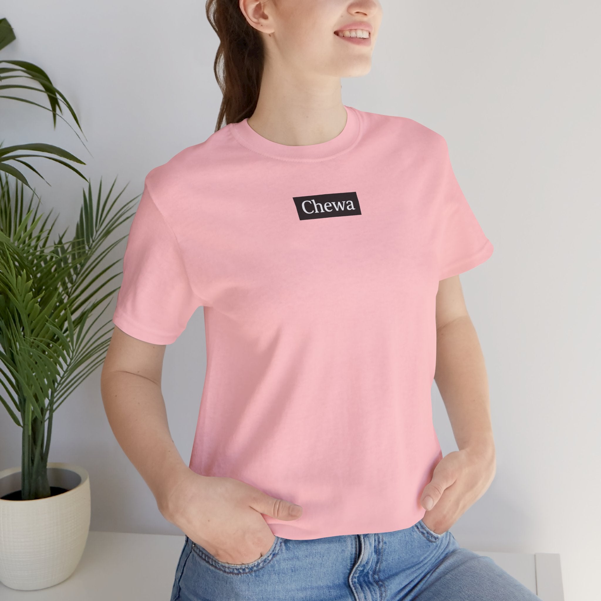 CHEWA Saz T-Shirt - Pink/Schwarz – Produktansicht 3